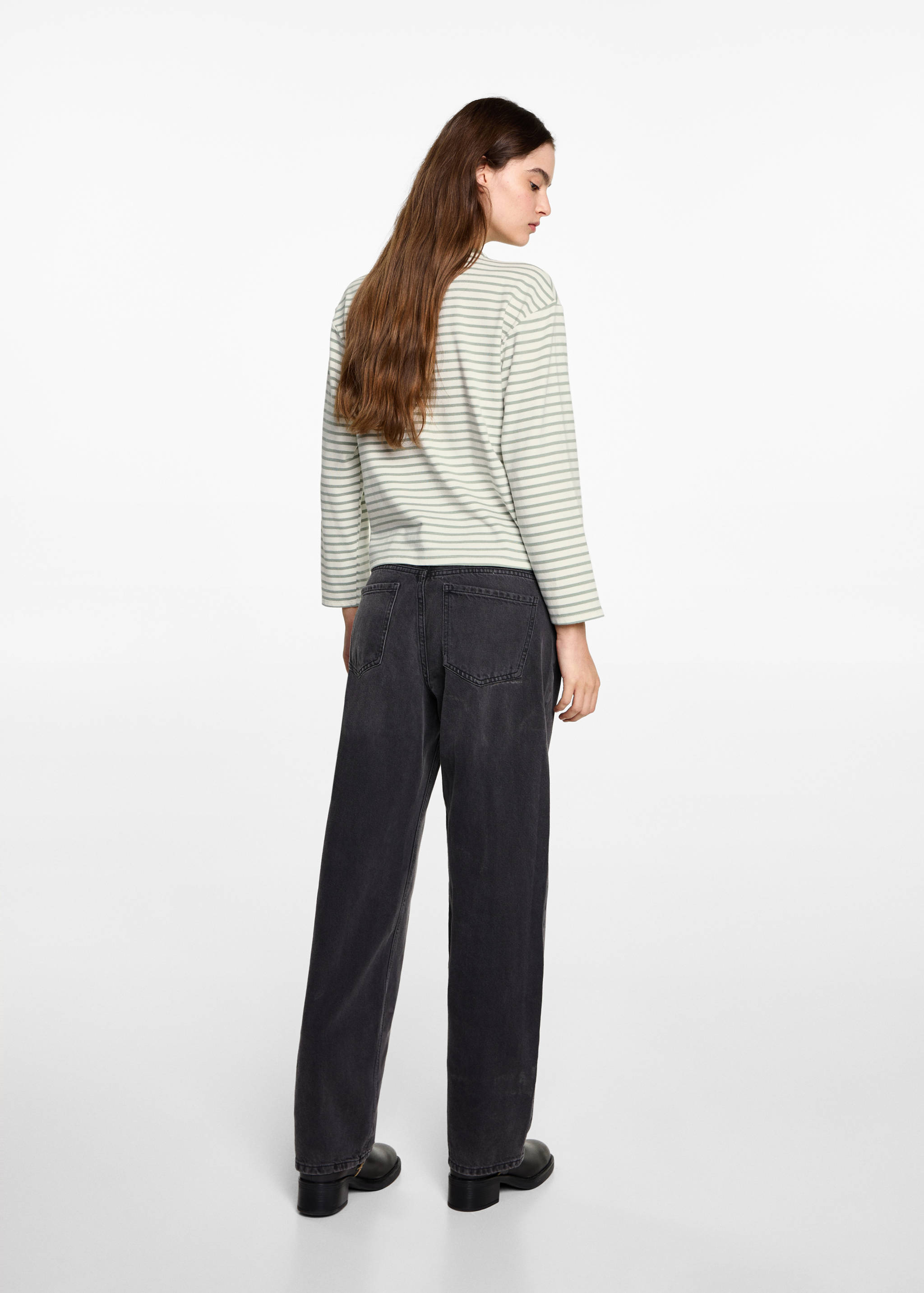 Camiseta manga larga rayas - Reverso del artículo