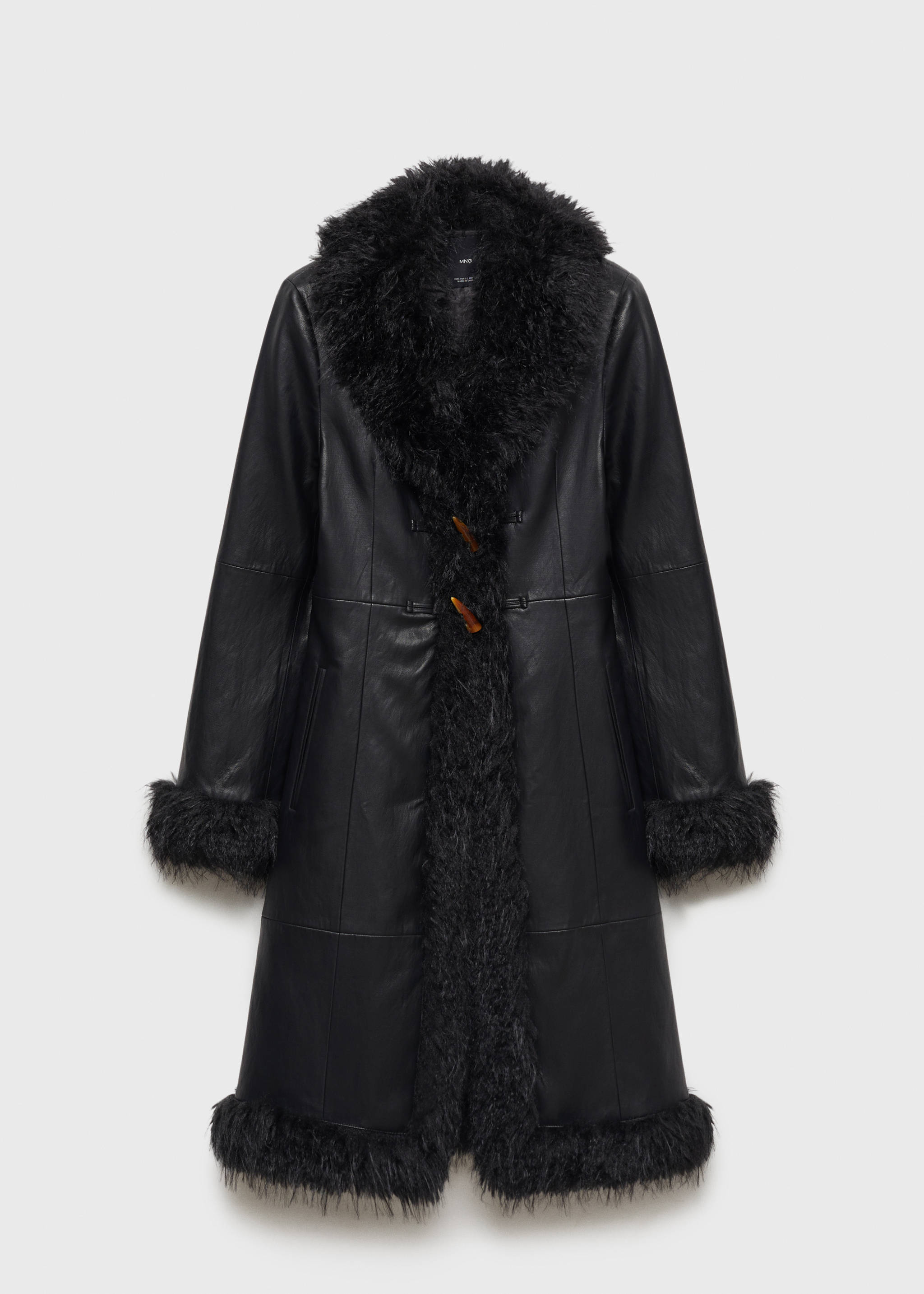 Shearling-lined faux-fur coat - Article without model