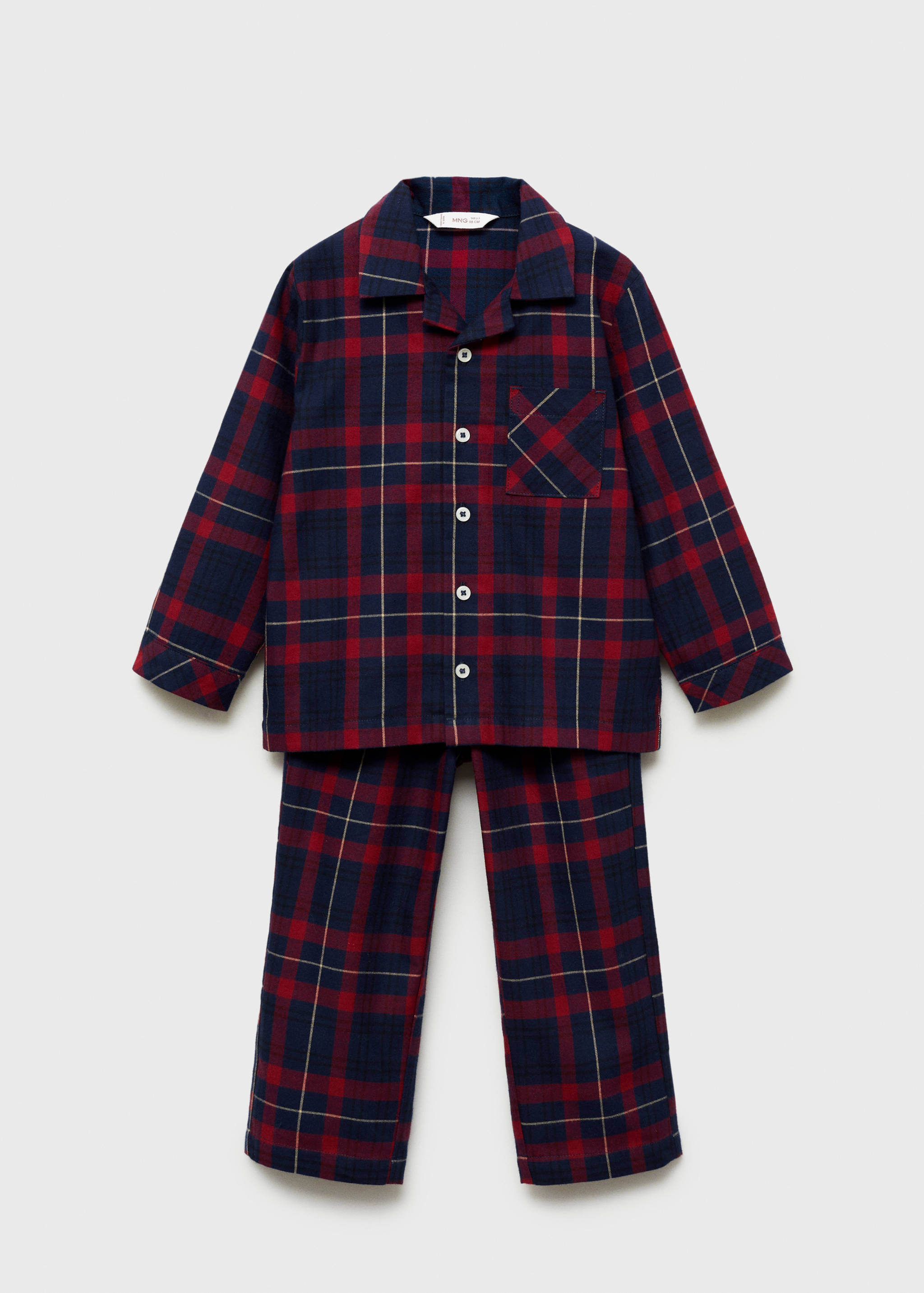 Two-pieces check long pyjamas - Article without model