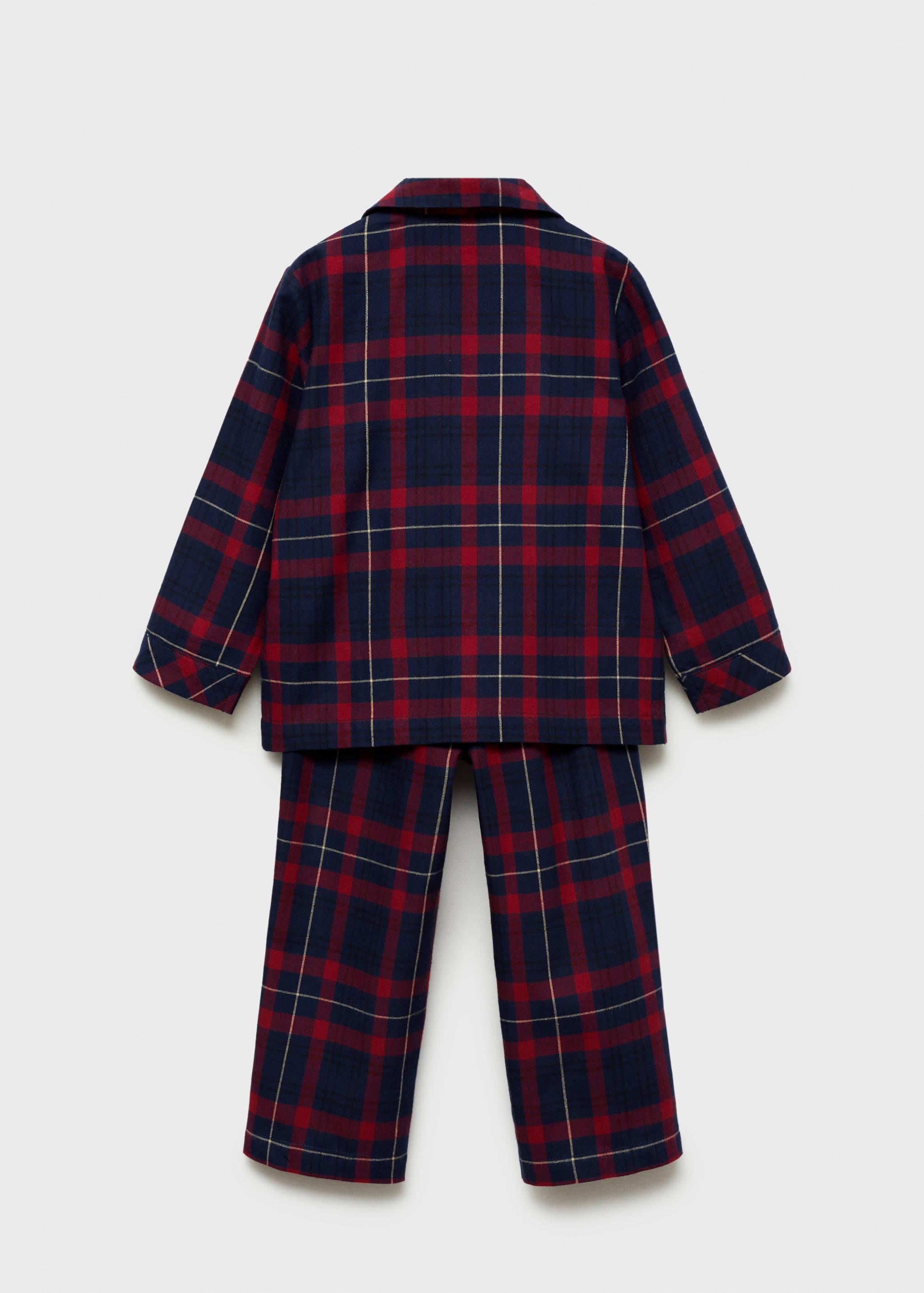 Two-pieces check long pyjamas - Reverse of the article