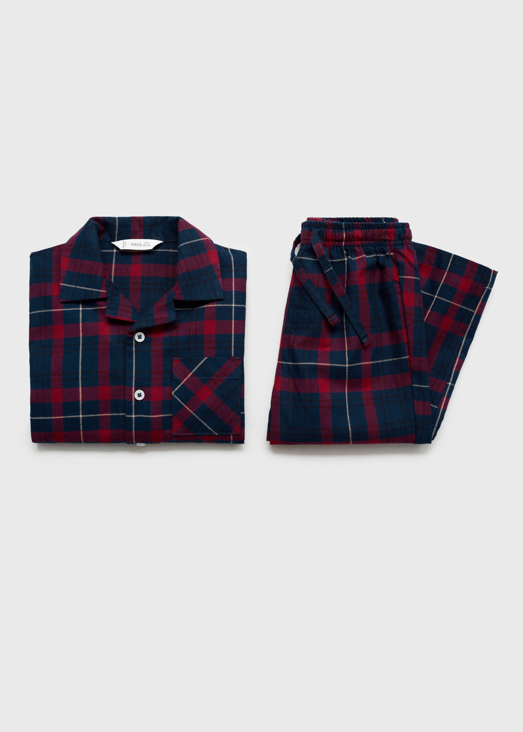 Two-pieces check long pyjamas - Details of the article 0