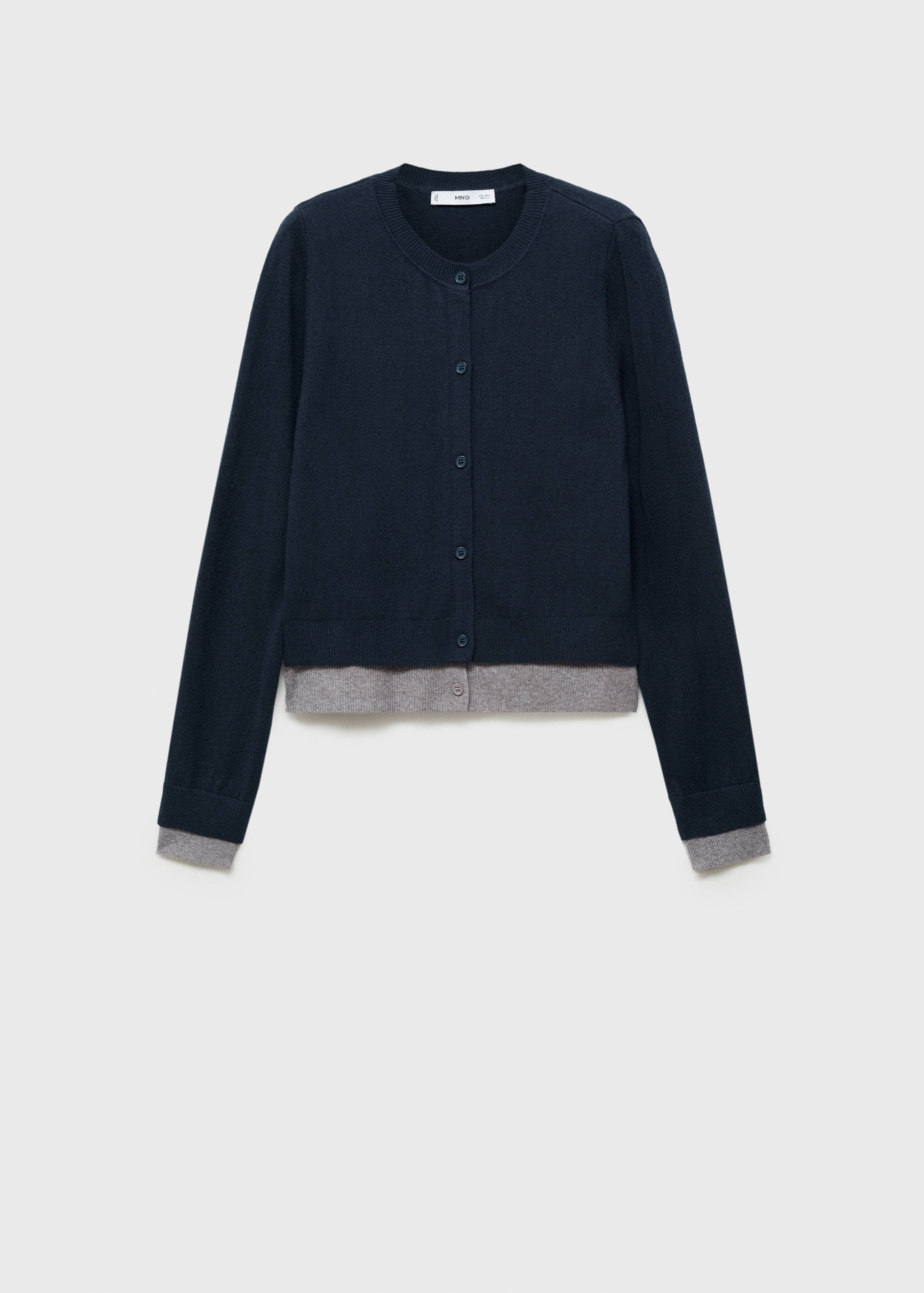Contrasting buttoned cardigan - Article without model
