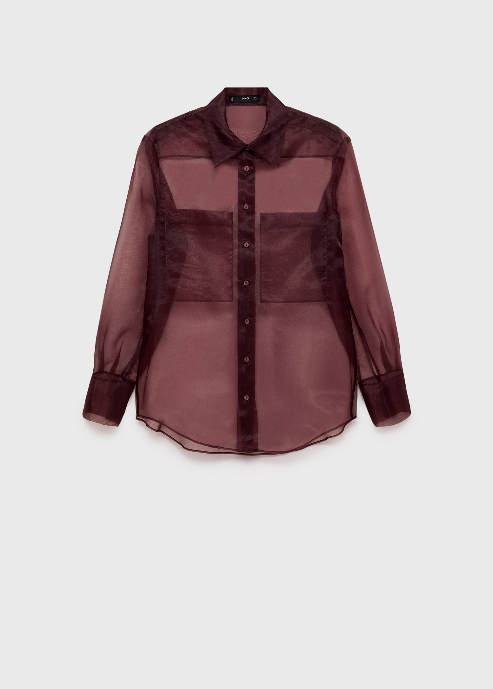 Semi-transparent blouse with pockets - Article without model