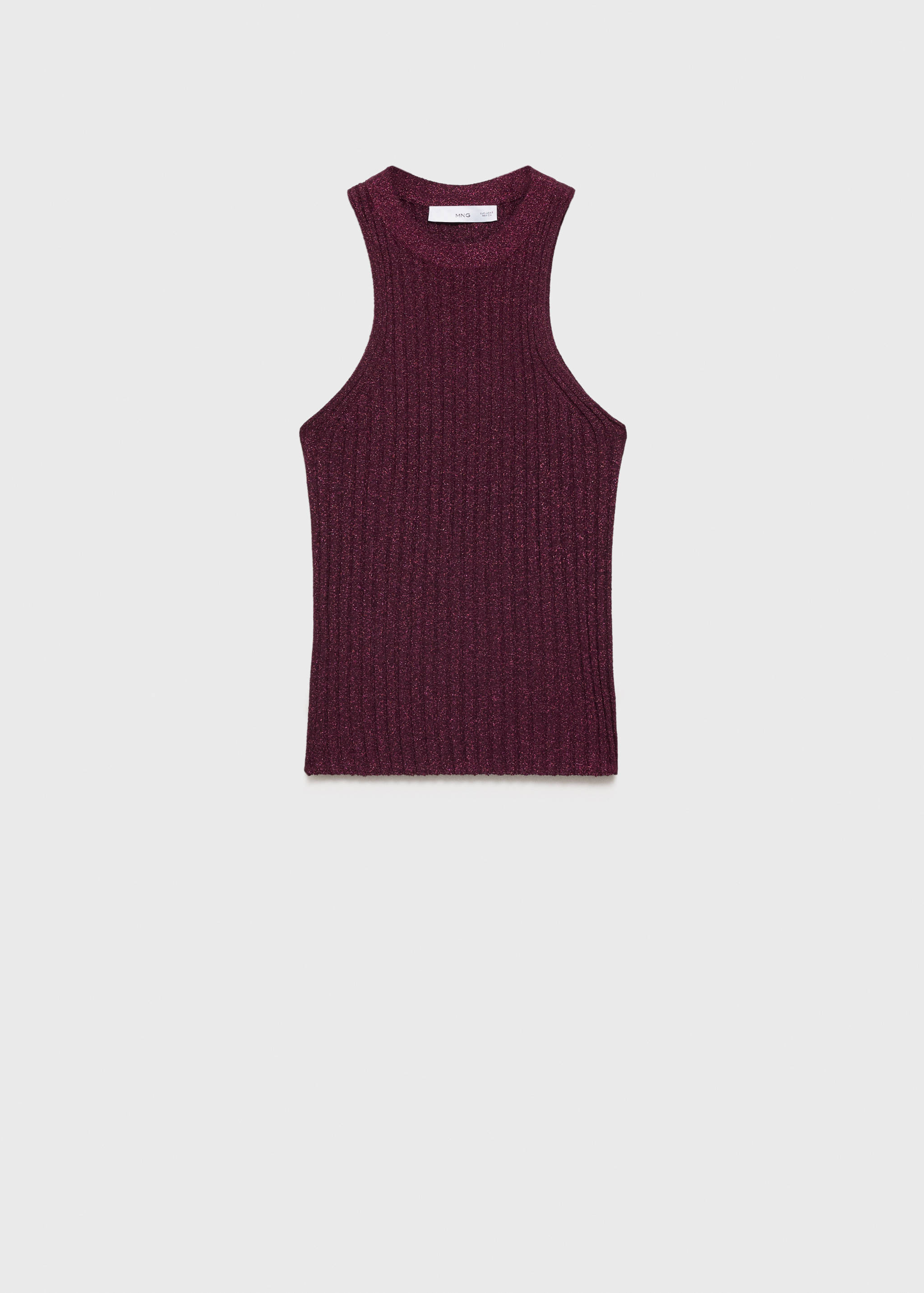 Top punto lúrex cuello halter - Artículo sin modelo