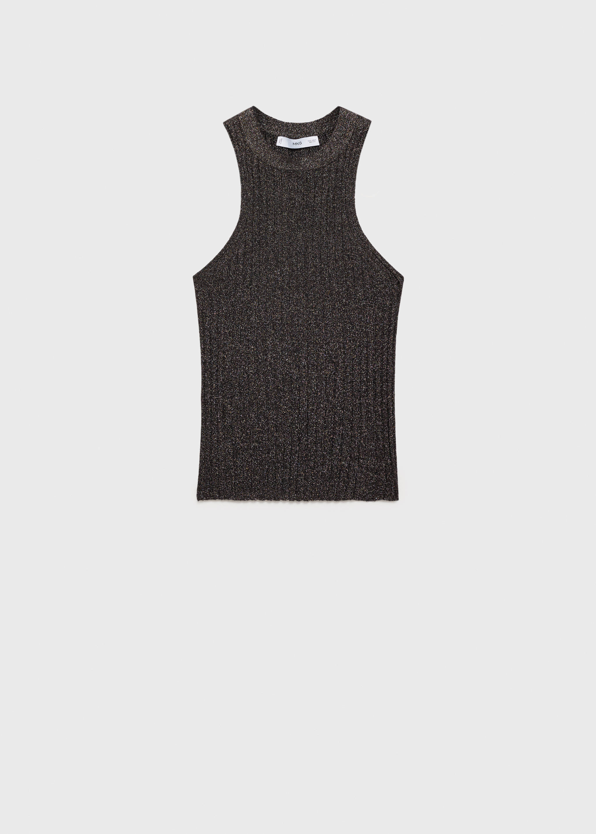 Top punto lúrex cuello halter - Artículo sin modelo