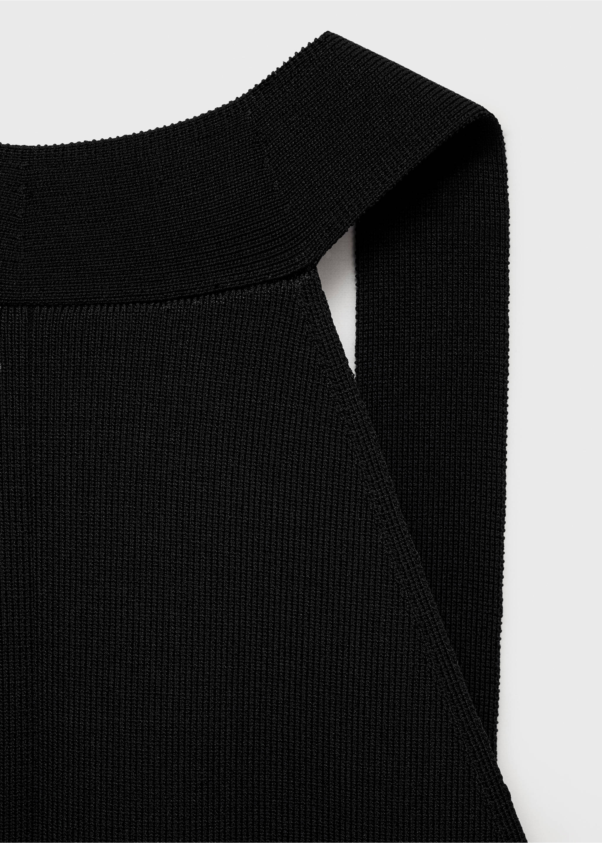Vestido punto espalda abierta - Detalle del artículo 8, Negro. Ref: 77039038-00.