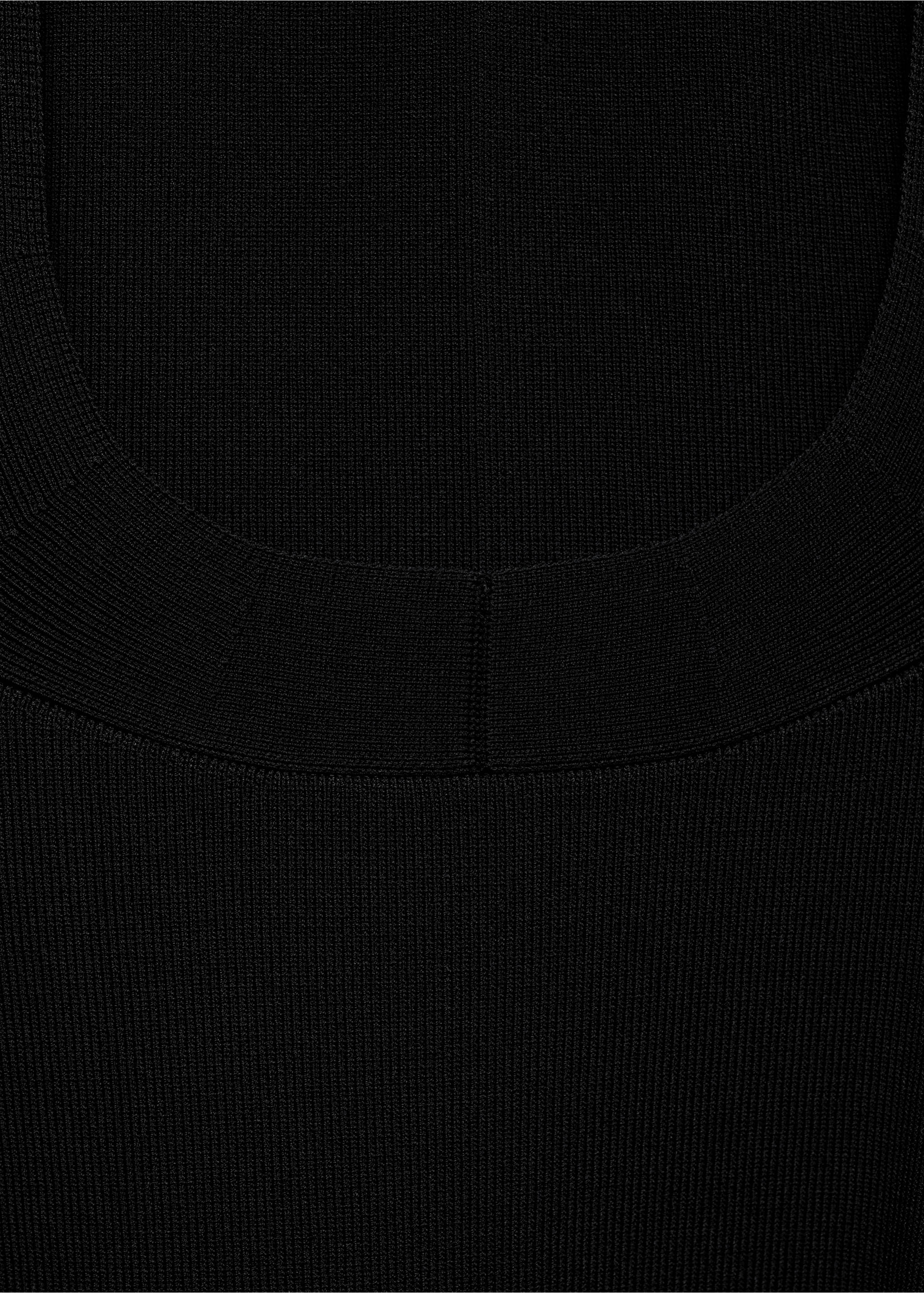 Vestido punto espalda abierta - Detalle del artículo 0, Negro. Ref: 77039038-00.