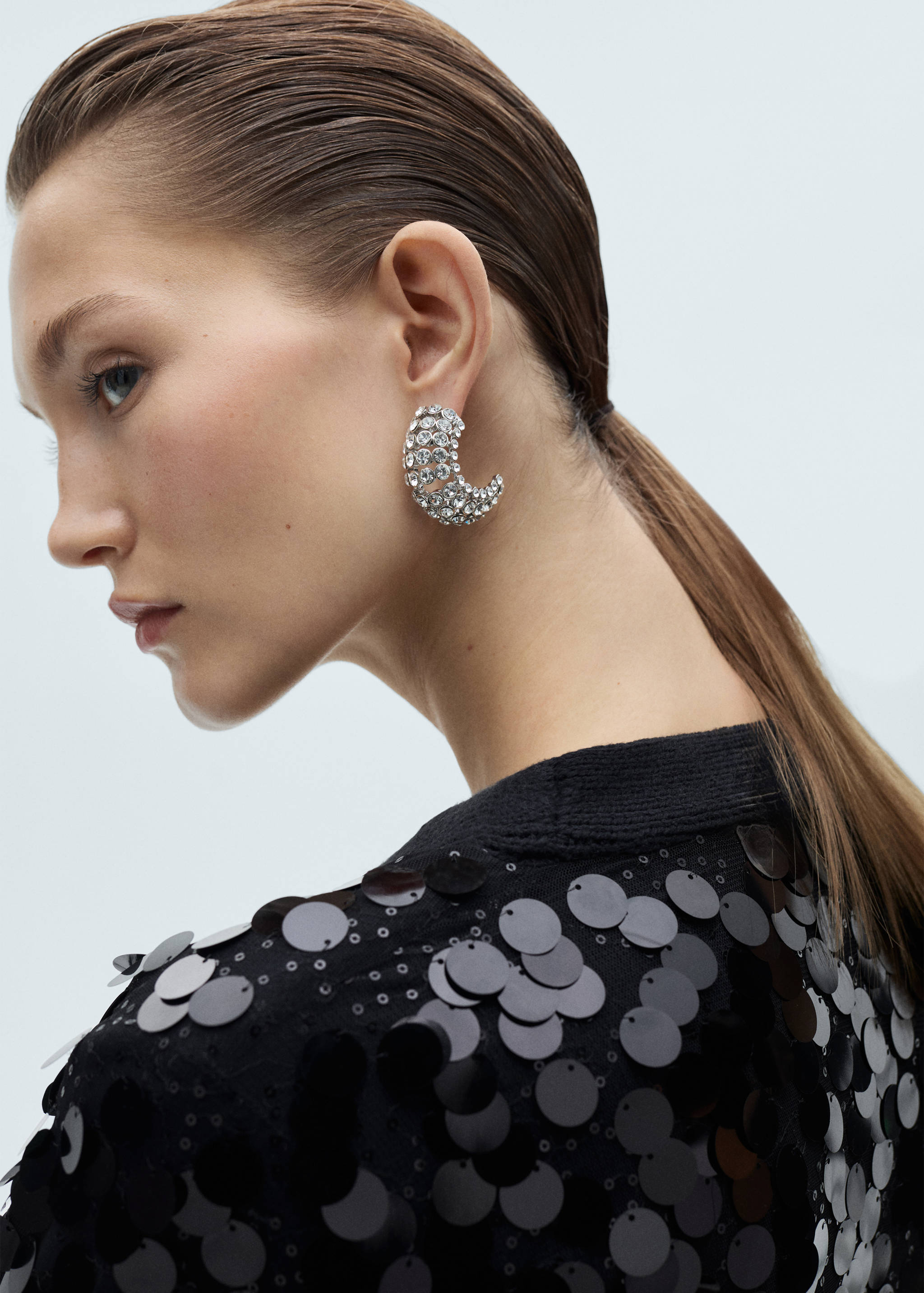 Paillettes knit cardigan - Details of the article 1