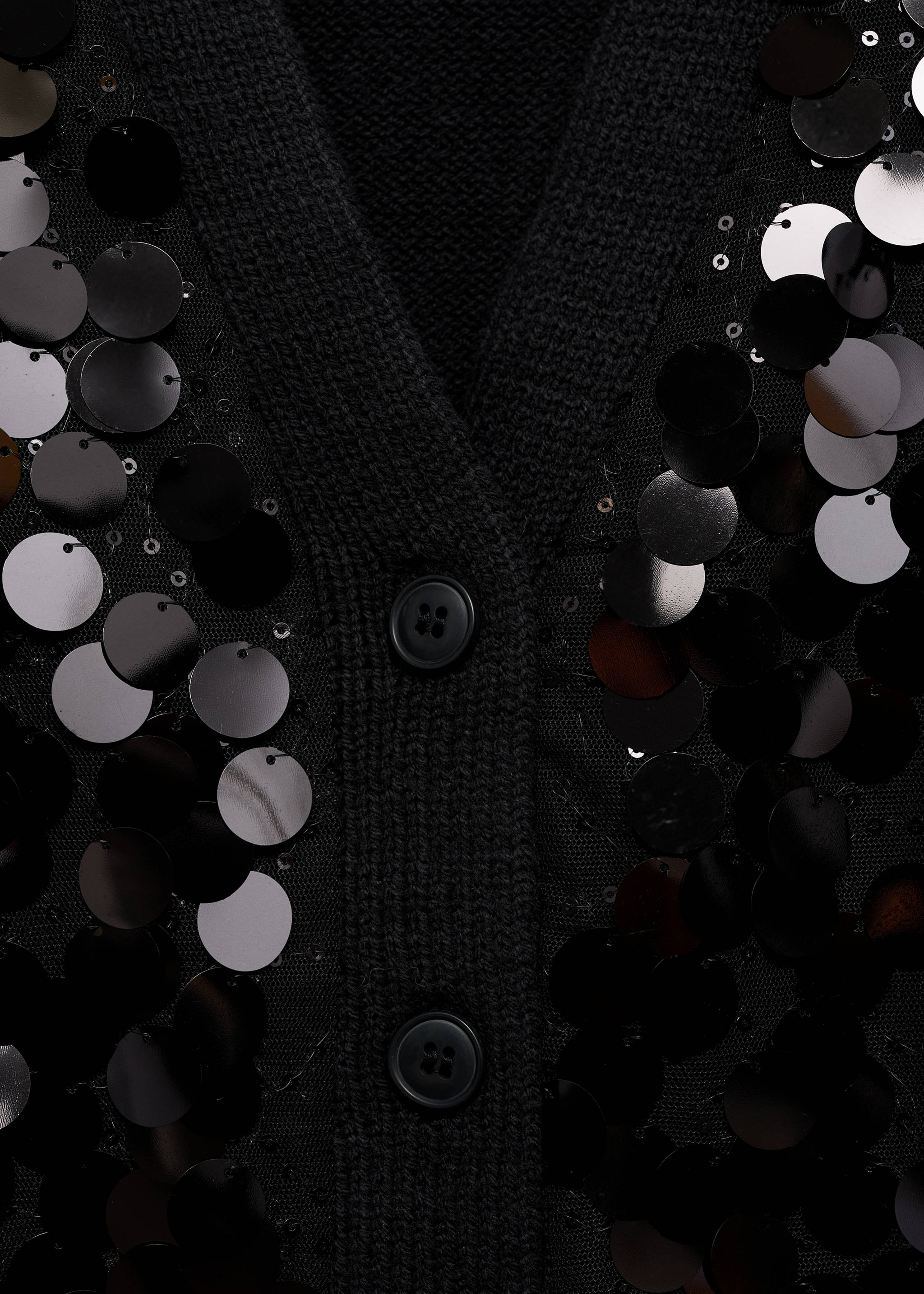 Paillettes knit cardigan - Details of the article 8