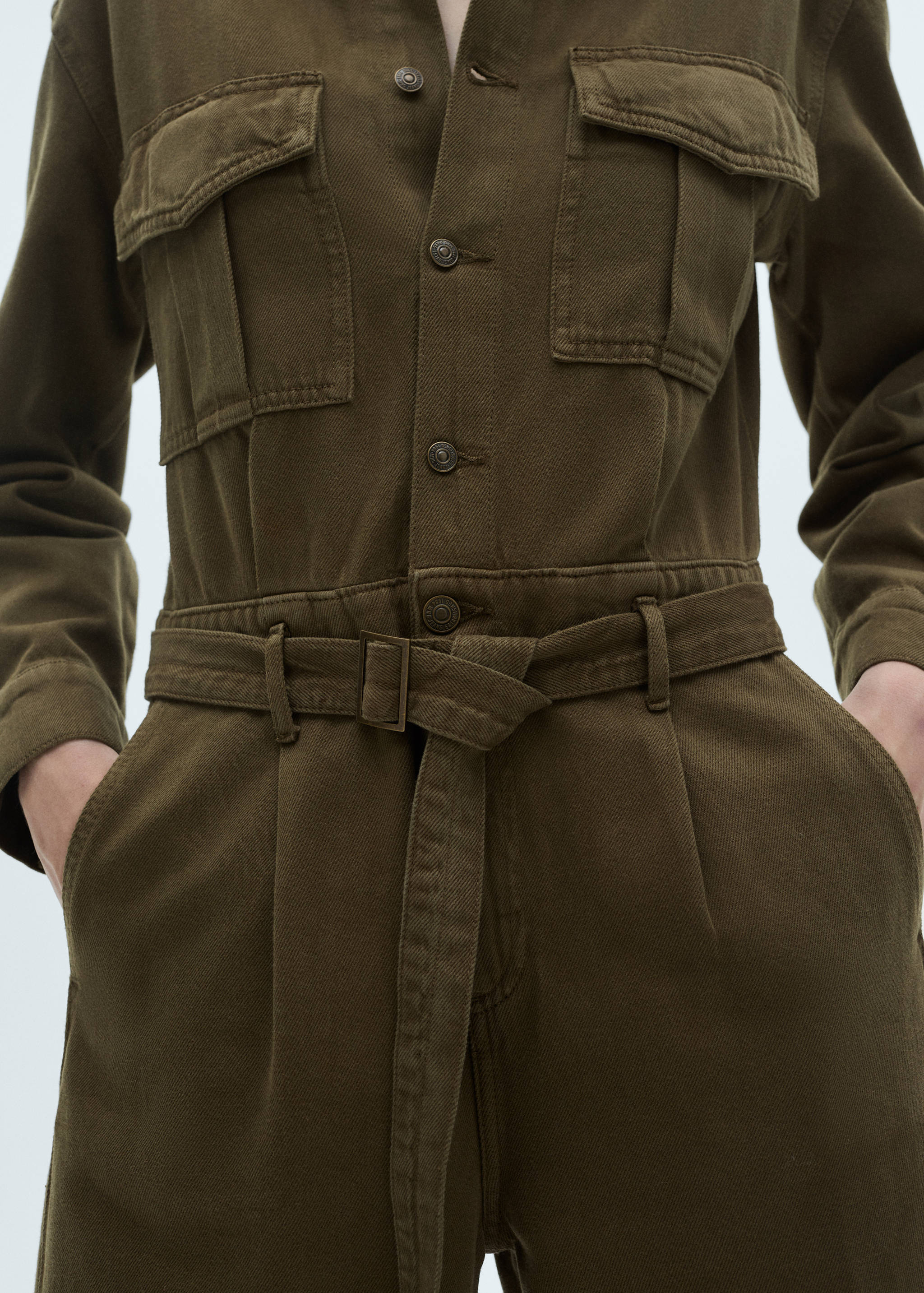 Джинсовый комбинезон с поясом - Деталь изделия 6