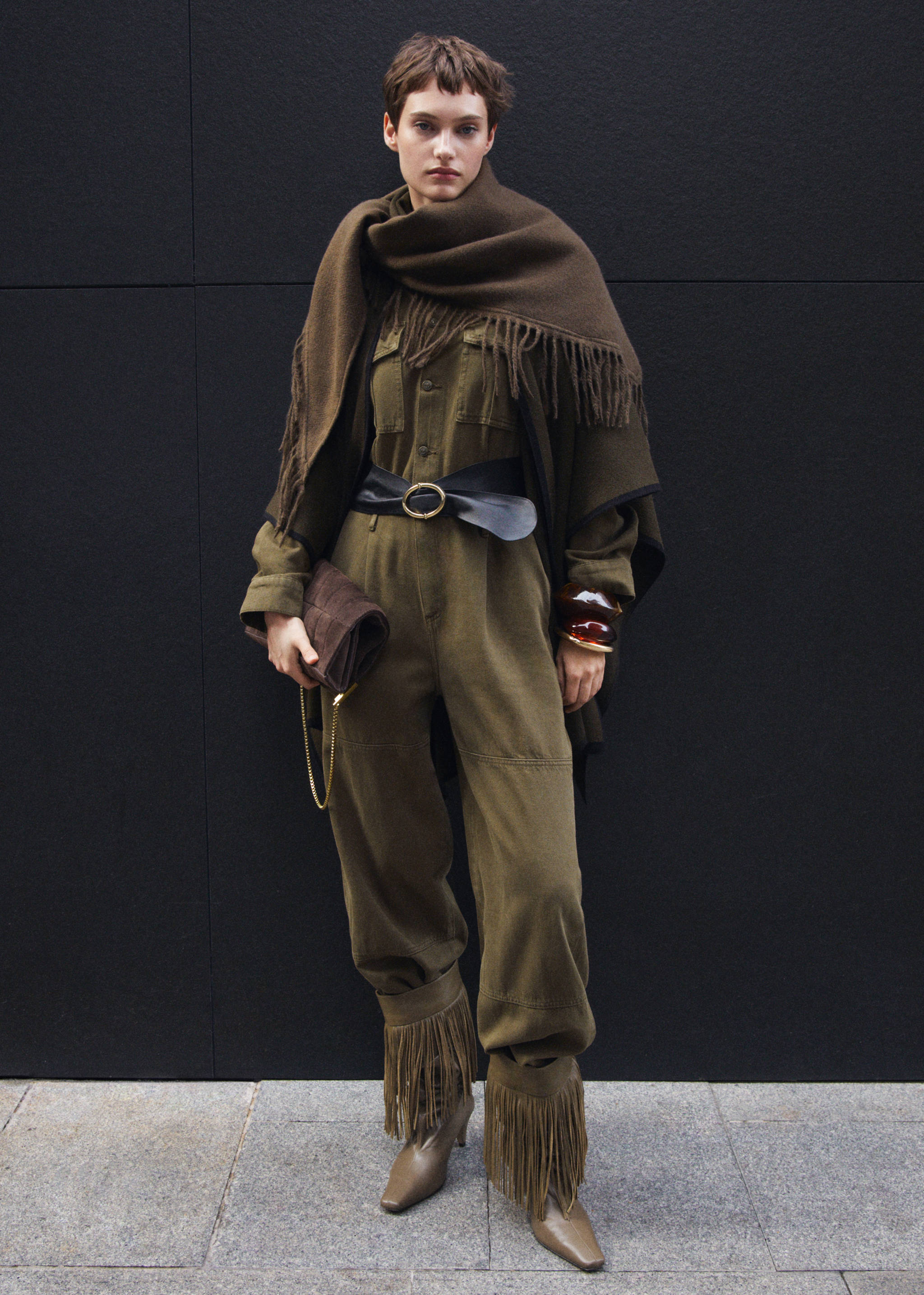 Джинсовый комбинезон с поясом - Деталь изделия 7