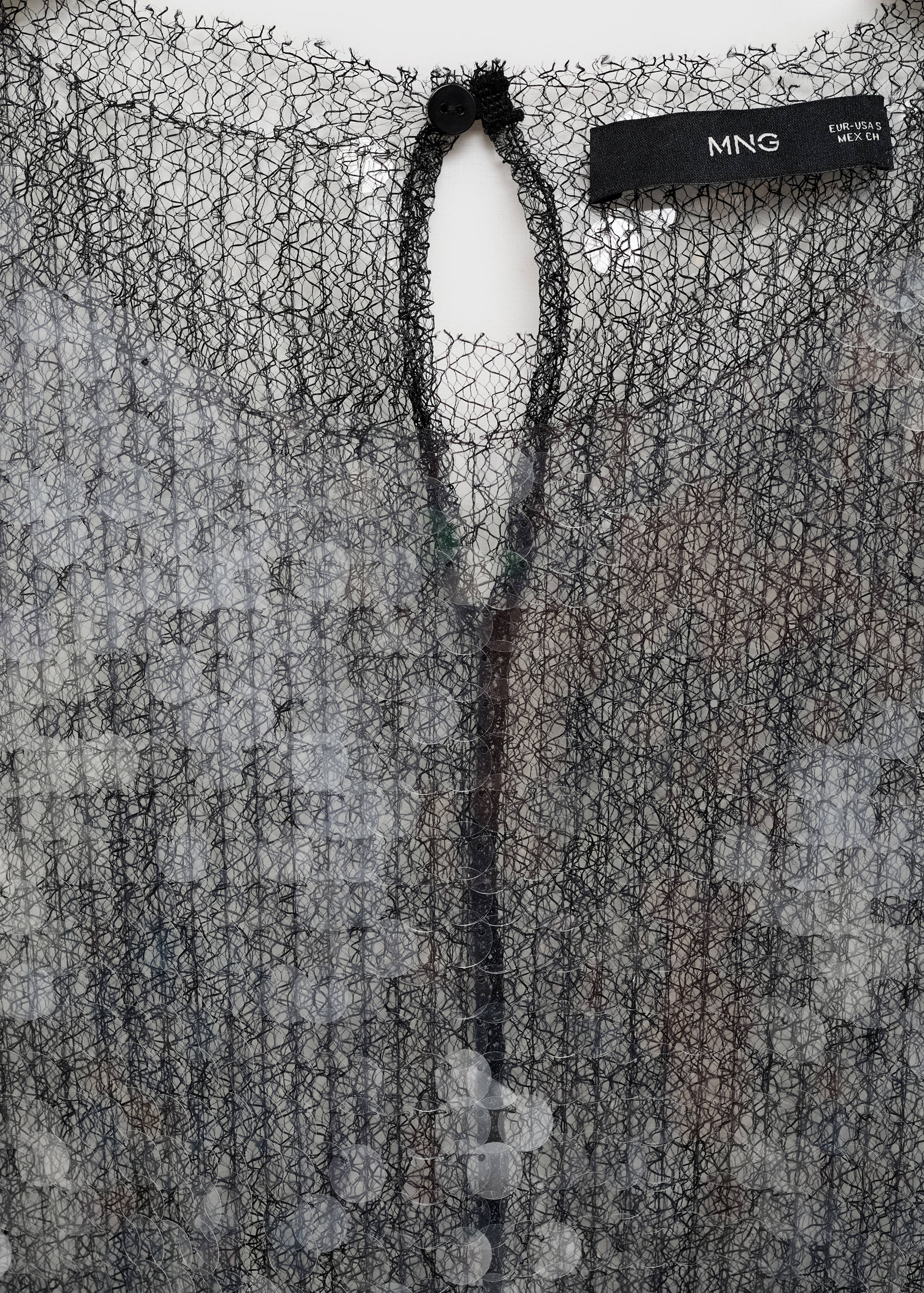Semi-transparent sequined top - Details of the article 8