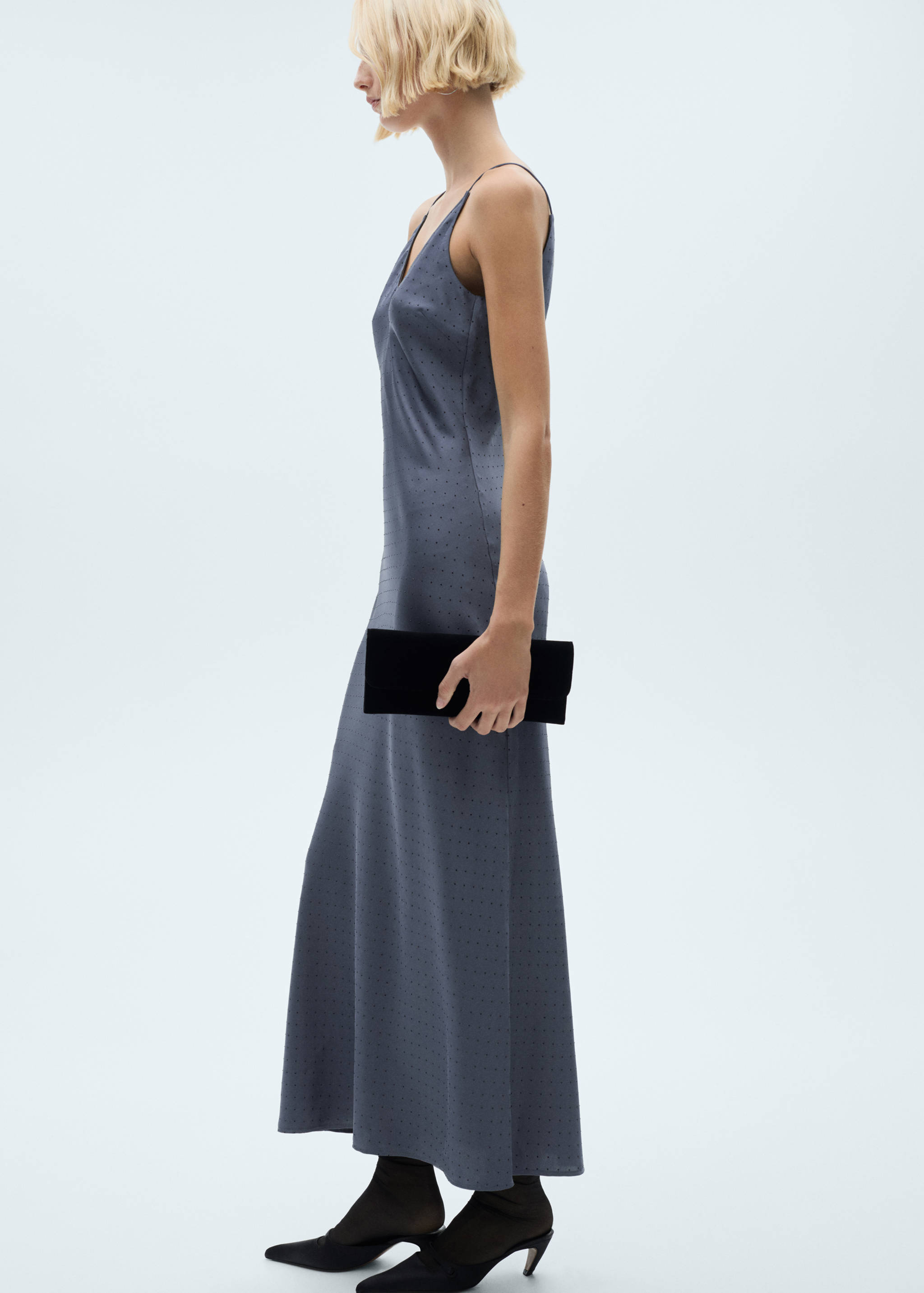 Robe style lingerie détails strass - Détail de l'article 2