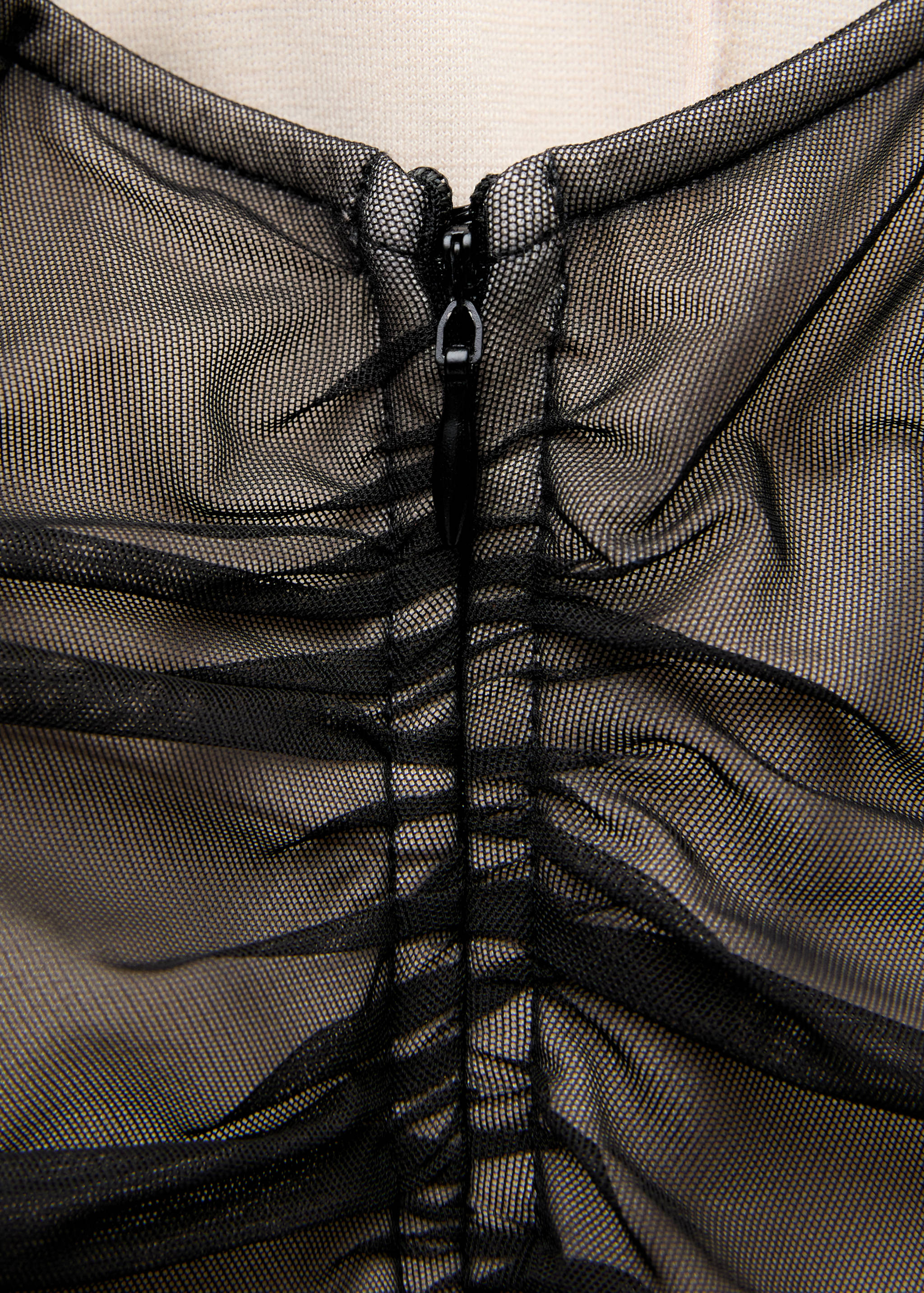 Assymetric mesh dress - Details of the article 0