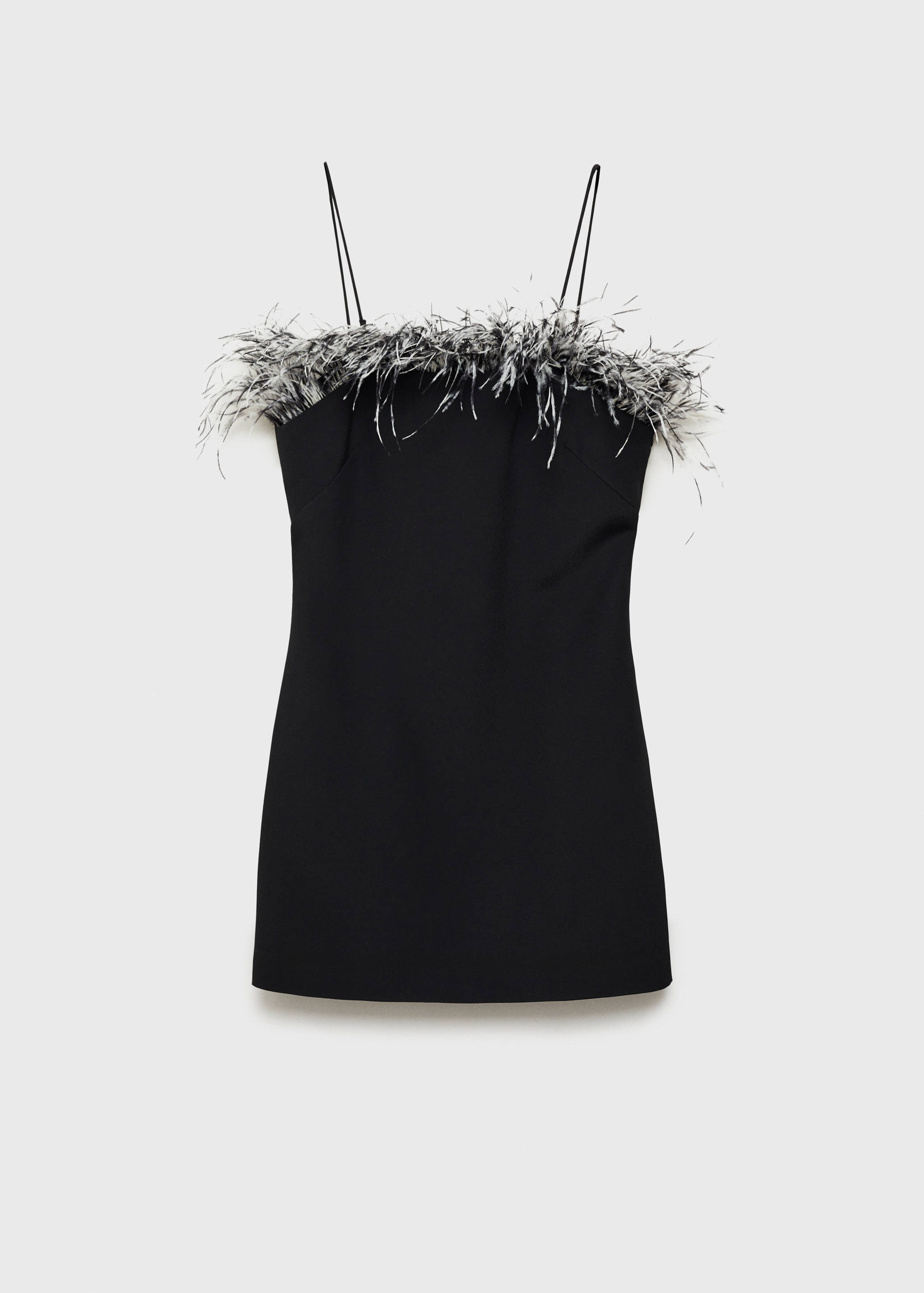 Vestido palabra de honor detalle plumas - Artículo sin modelo