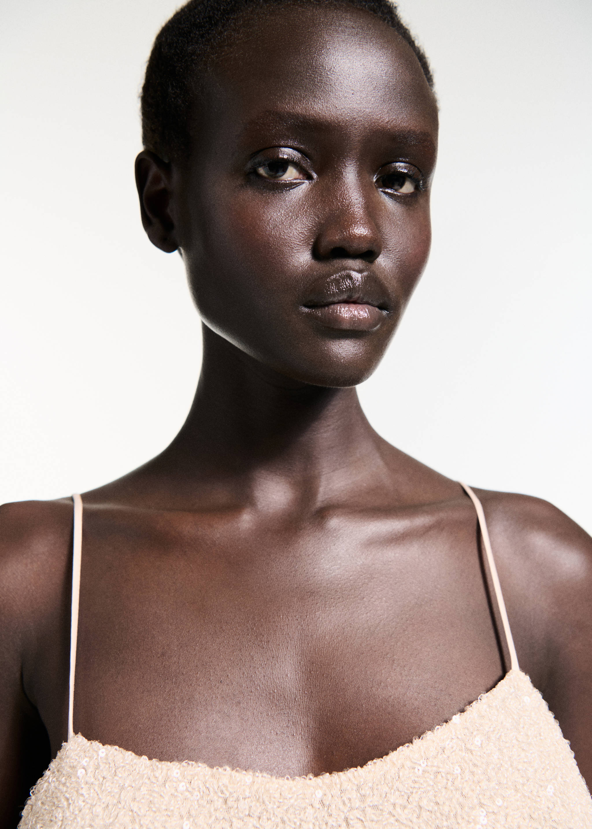 Sequin top with spaghetti strap - Details of the article 1