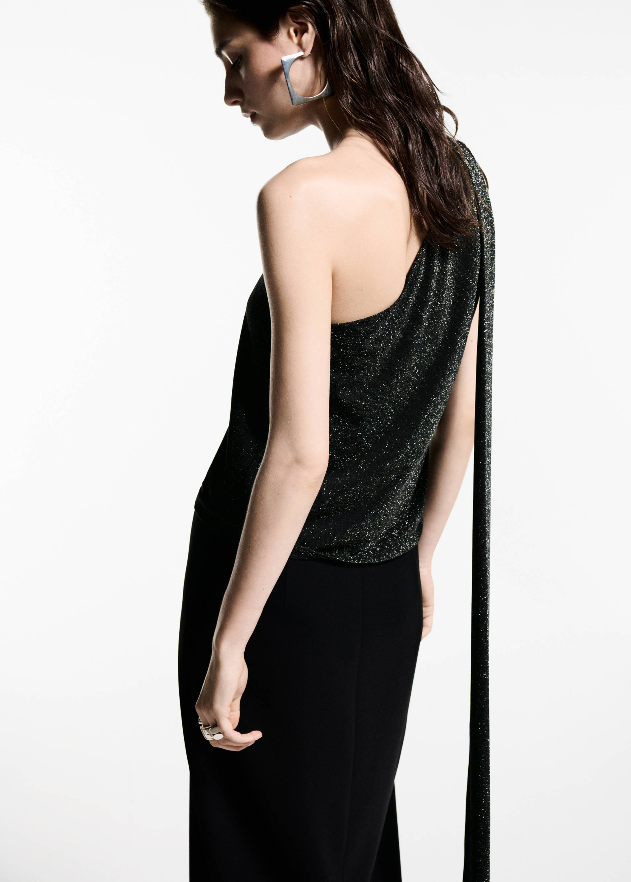Asymmetrical lurex top - Reverse of the article