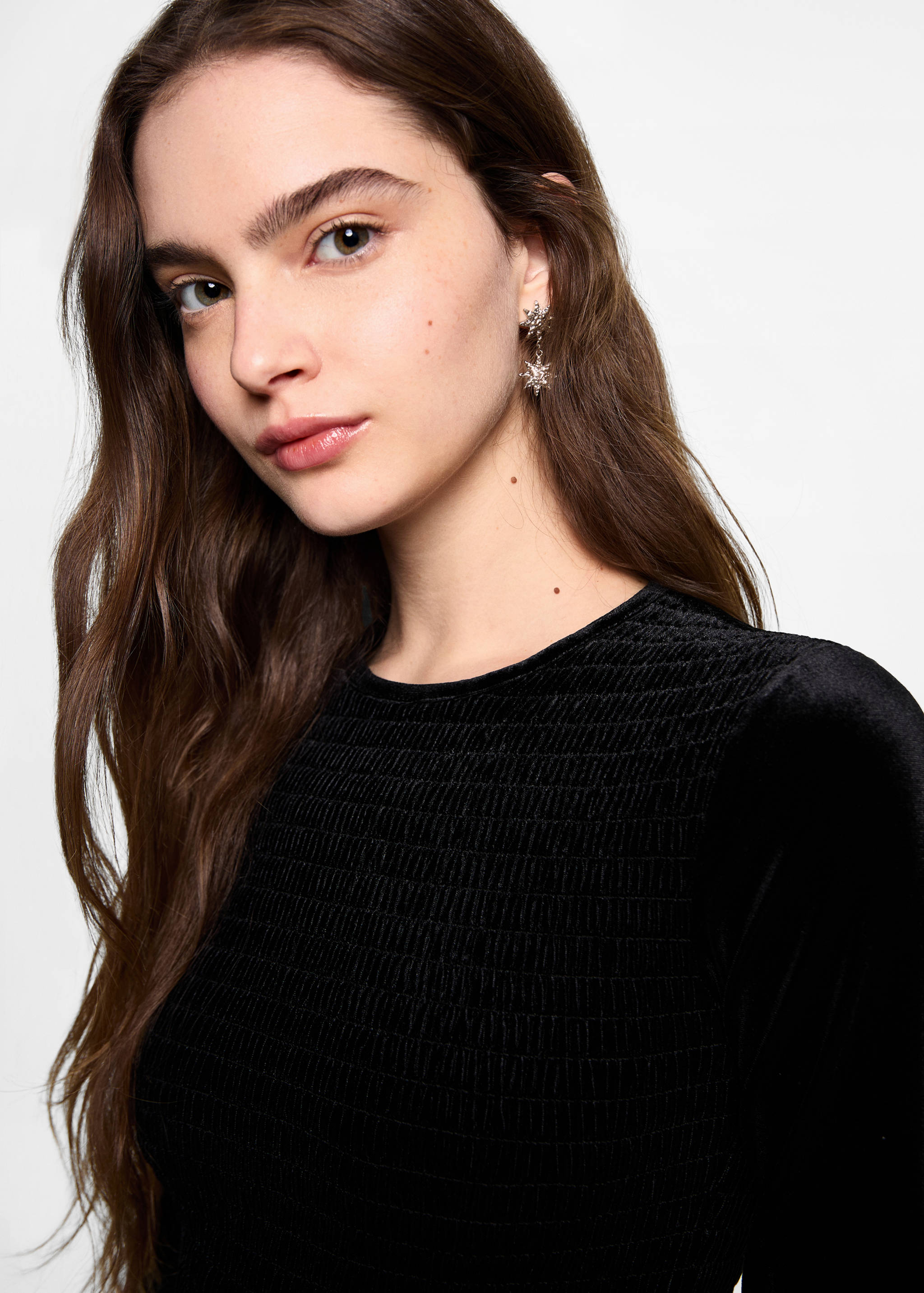 Ruched velvet dress - Details of the article 1