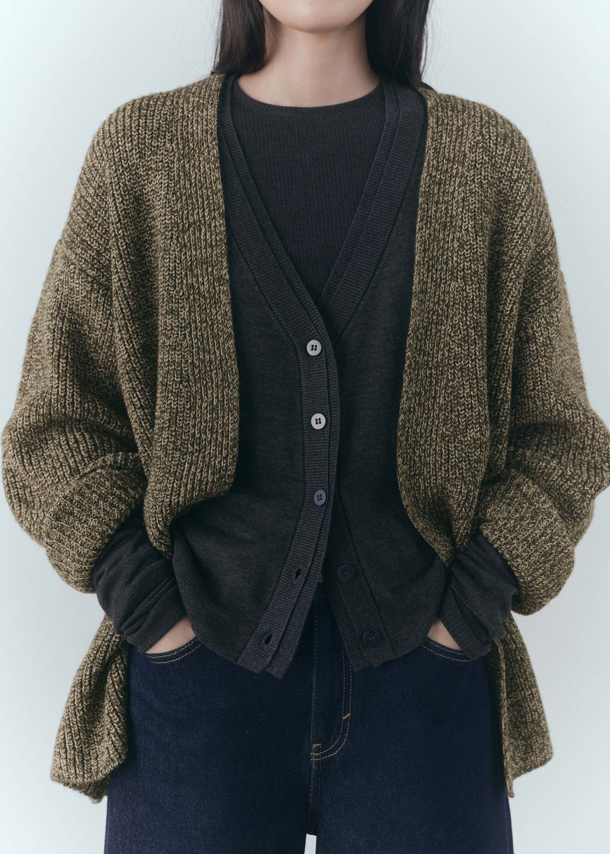 Oversized knit cardigan - Medium plane