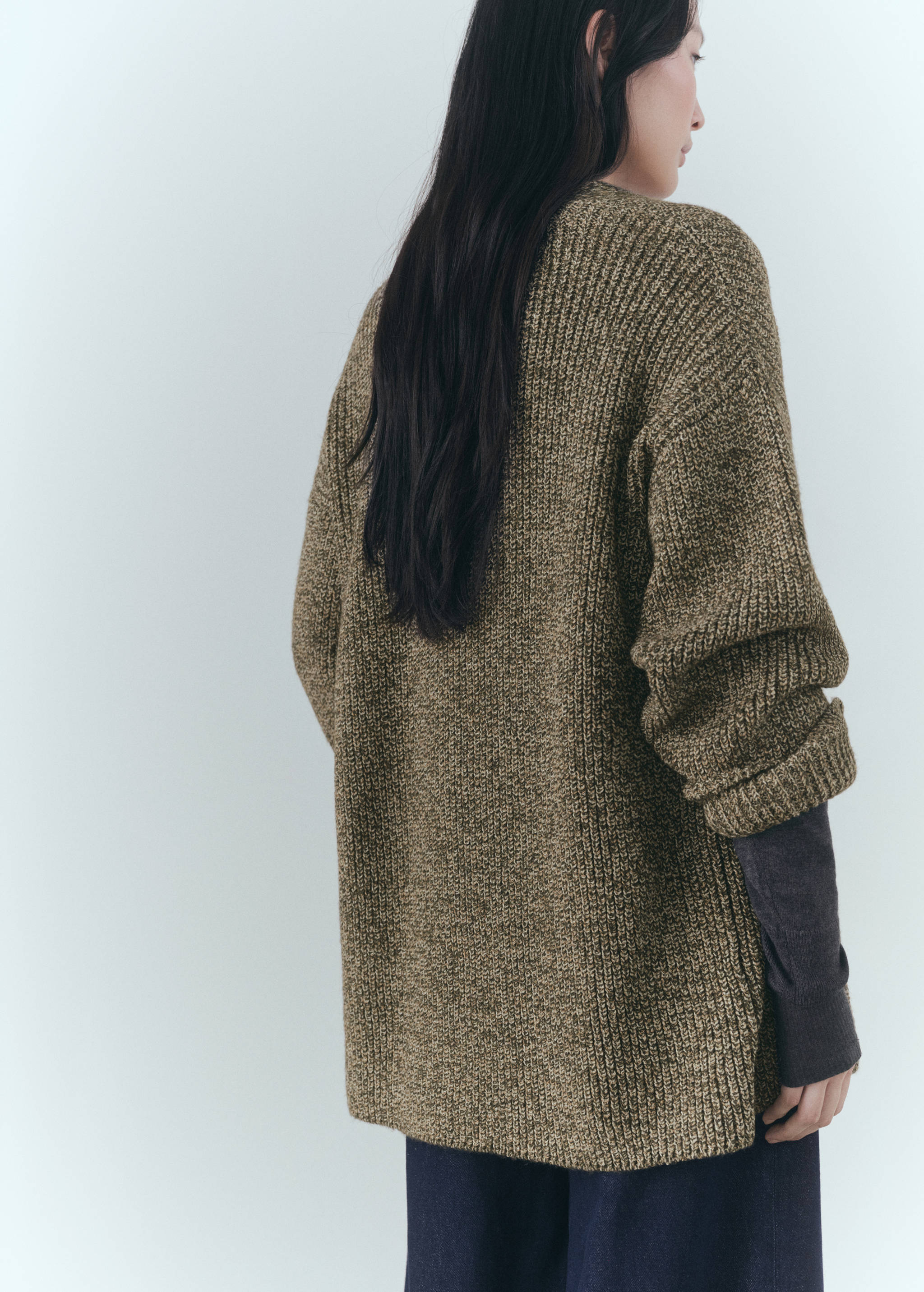 Oversized knit cardigan - Reverse of the article