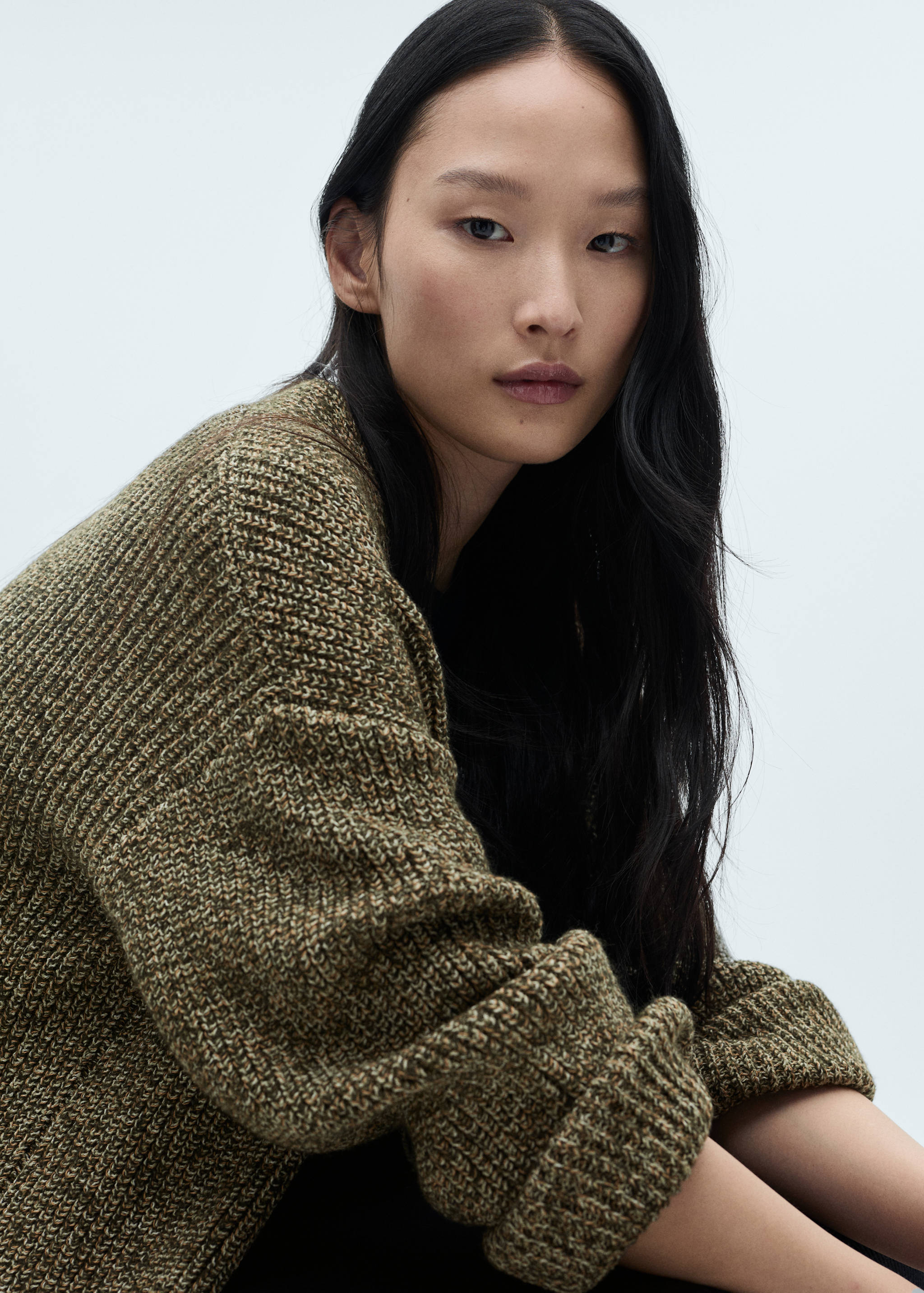 Oversized knit cardigan - Details of the article 1