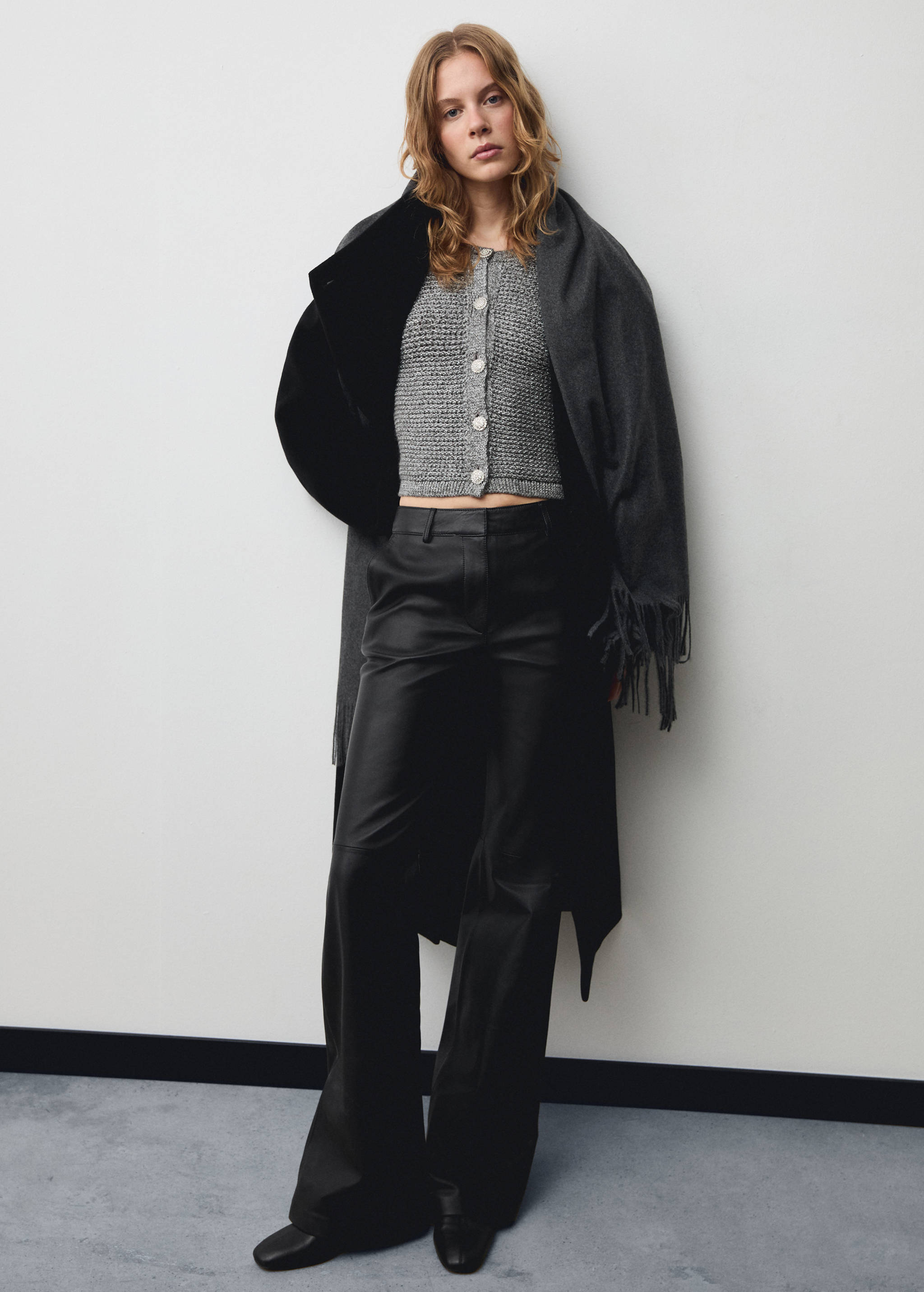 Chaqueta punto lúrex botones - Plano general