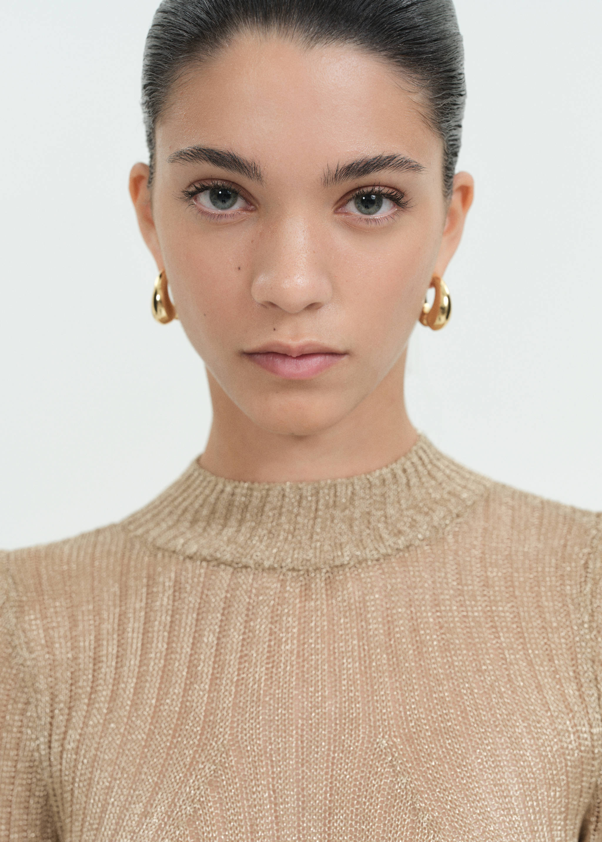 Lurex ribbed dress with open back - Details of the article 1