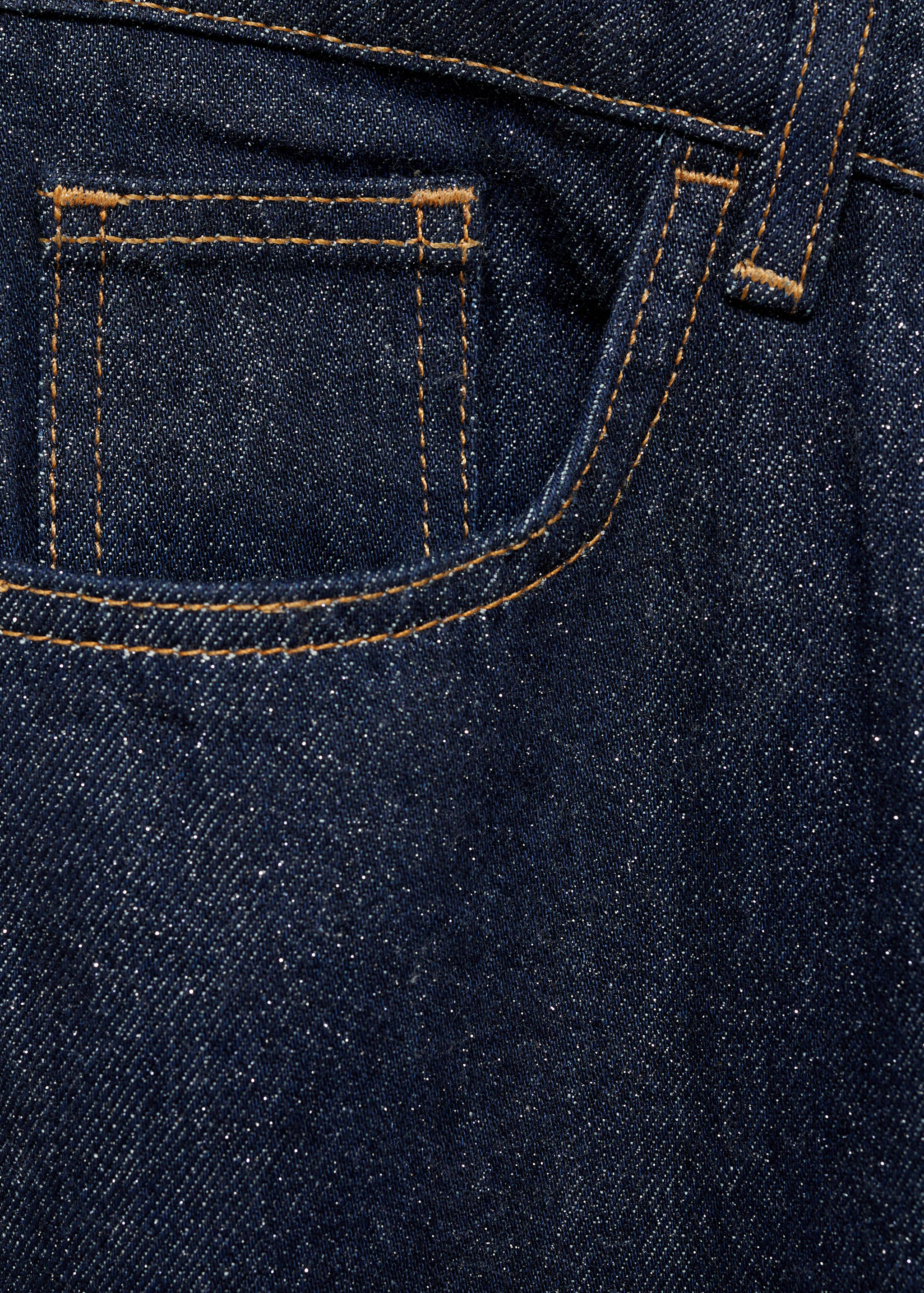 Straight-fit shiny rinse-wash jeans - Details of the article 0