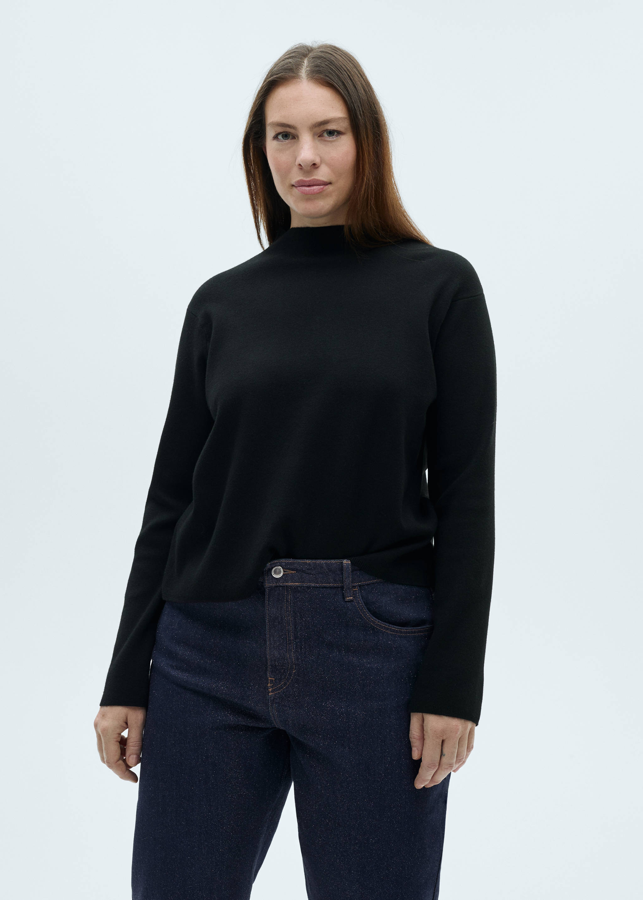 Straight-fit shiny rinse-wash jeans - Details of the article 5