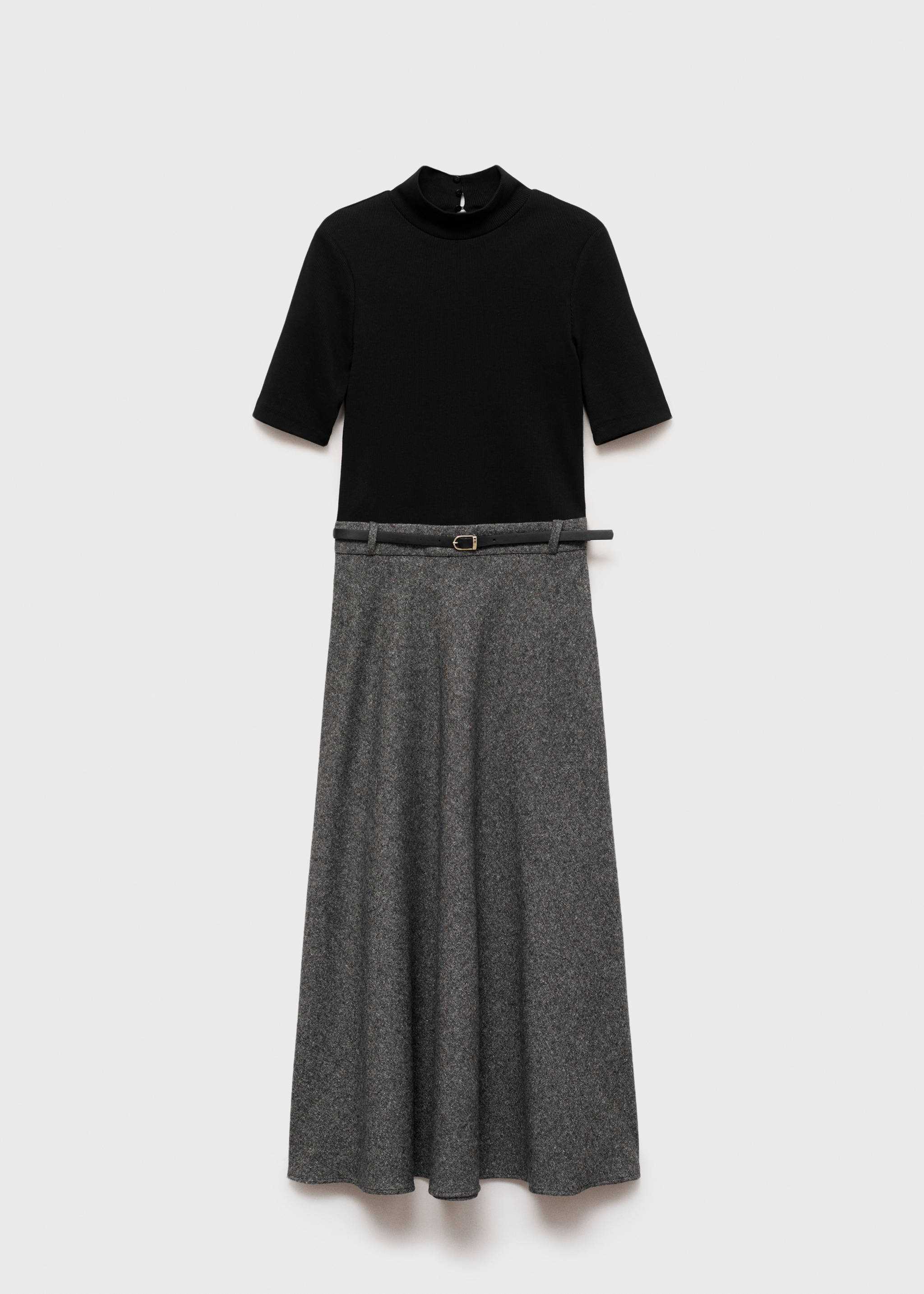 Combined turtleneck dress - Article without model