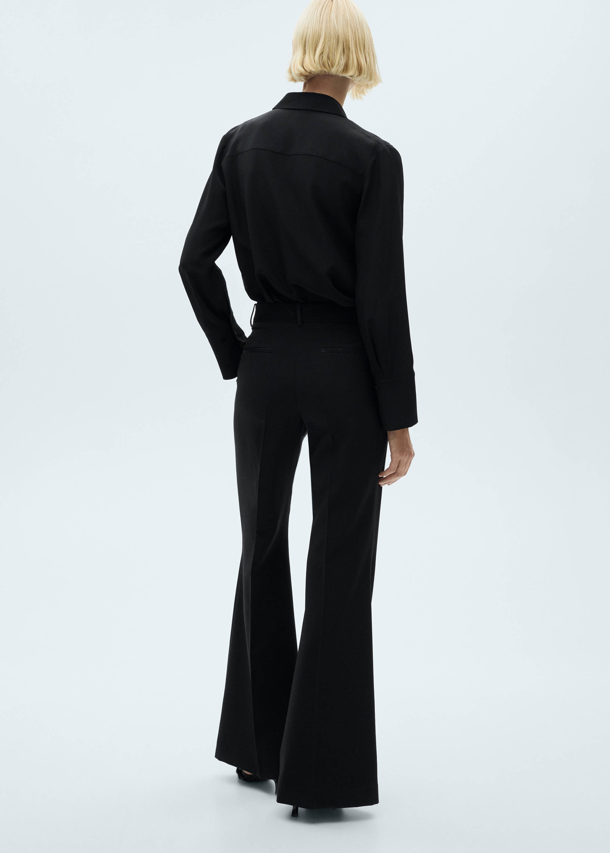 Pantalón traje detalles satinados - Reverso del artículo