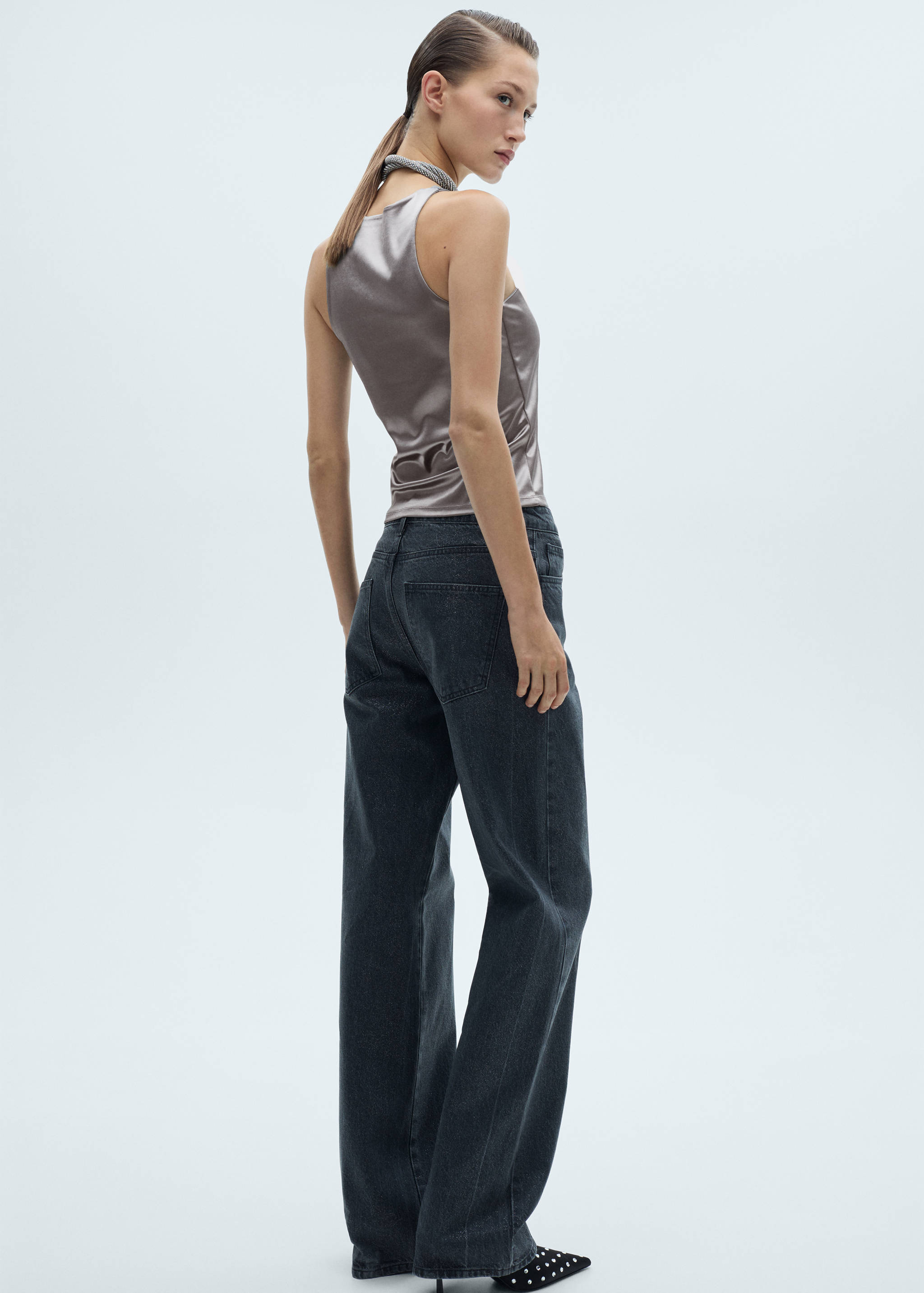 Metallic satin top - Reverse of the article