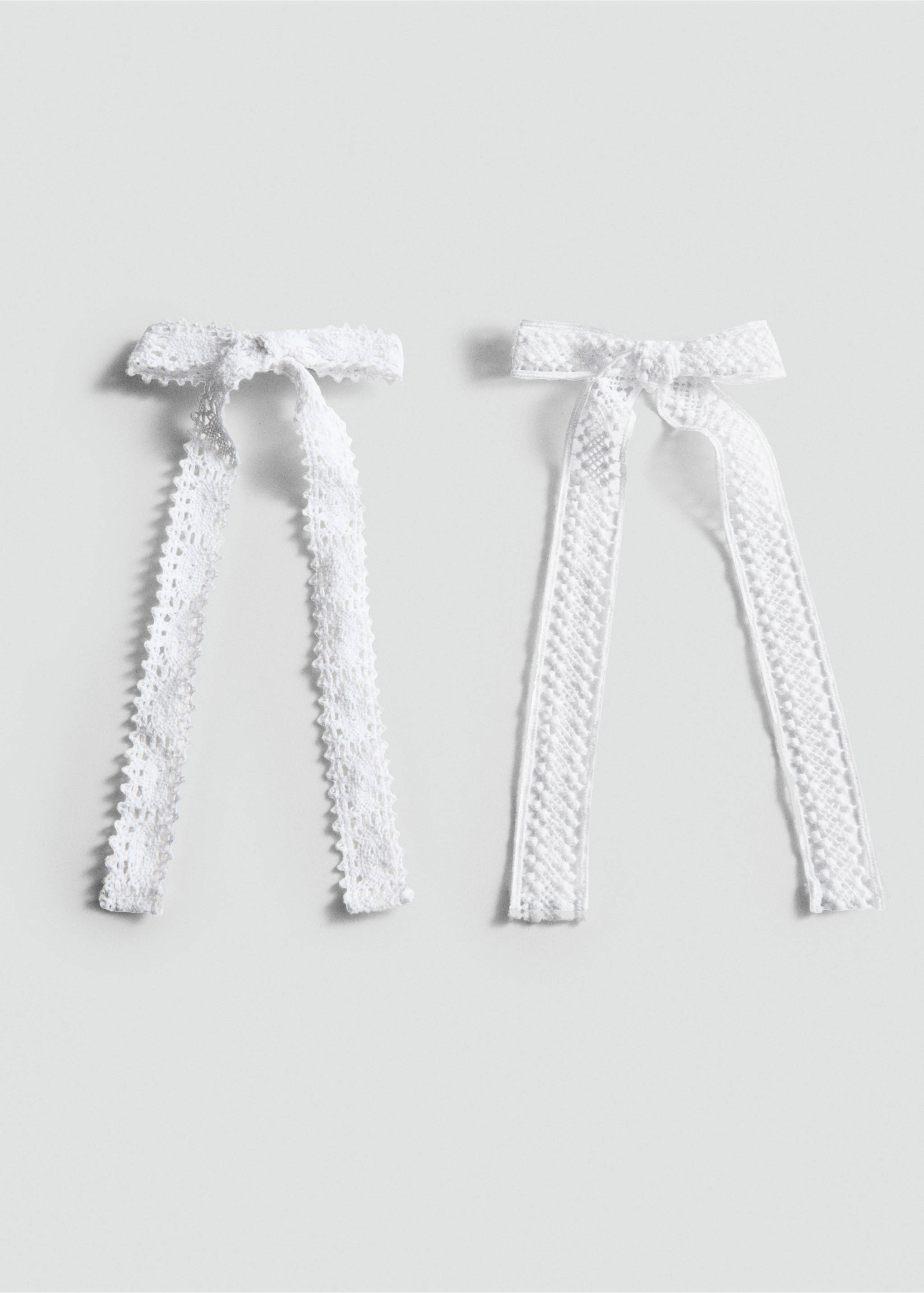 Pack 2 pasadores lazo crochet - Artículo sin modelo, Blanco. Ref: 77040251-00.