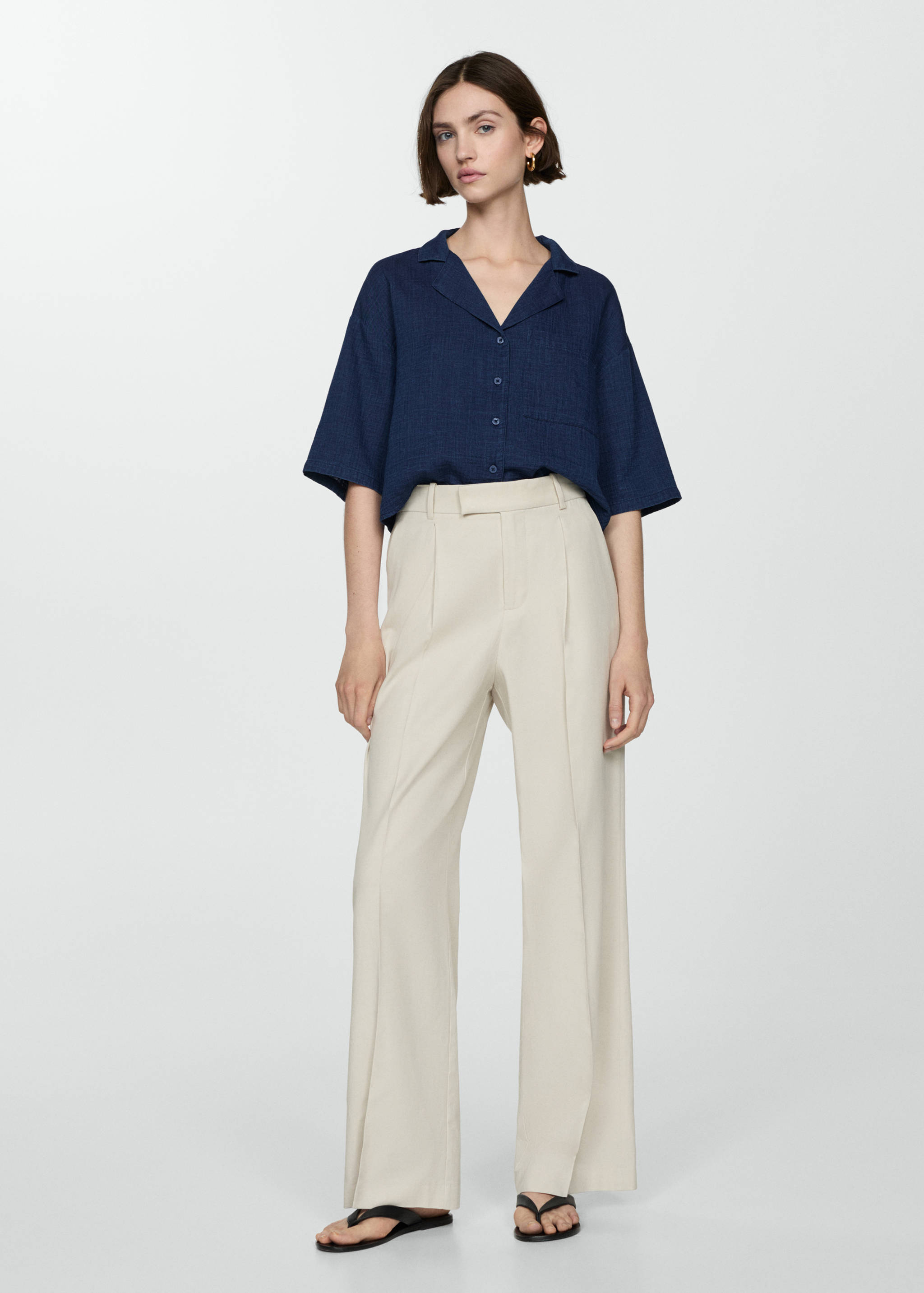 Camisa cotó màniga curta - Pla general