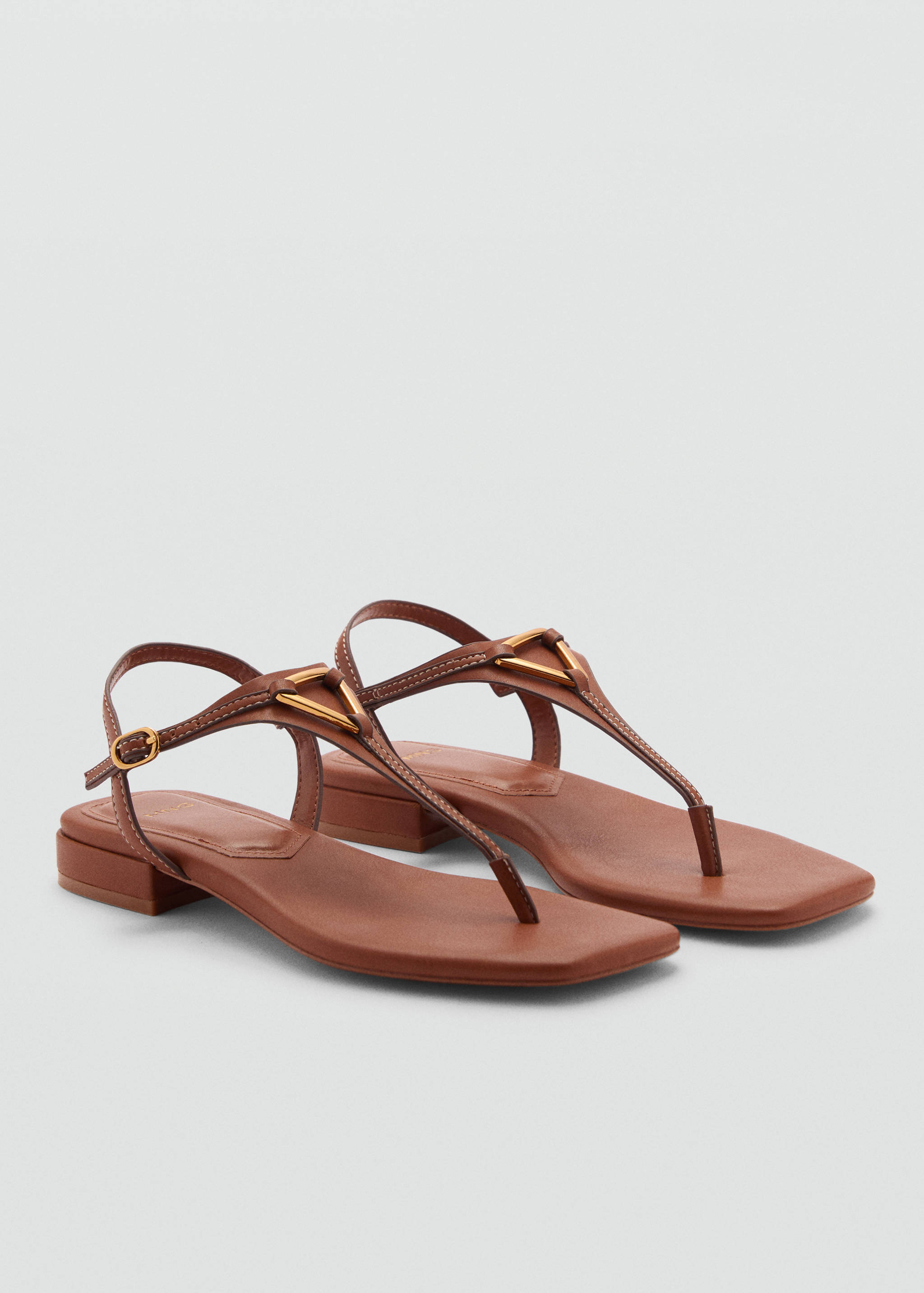 Metal detail sandals - Medium plane