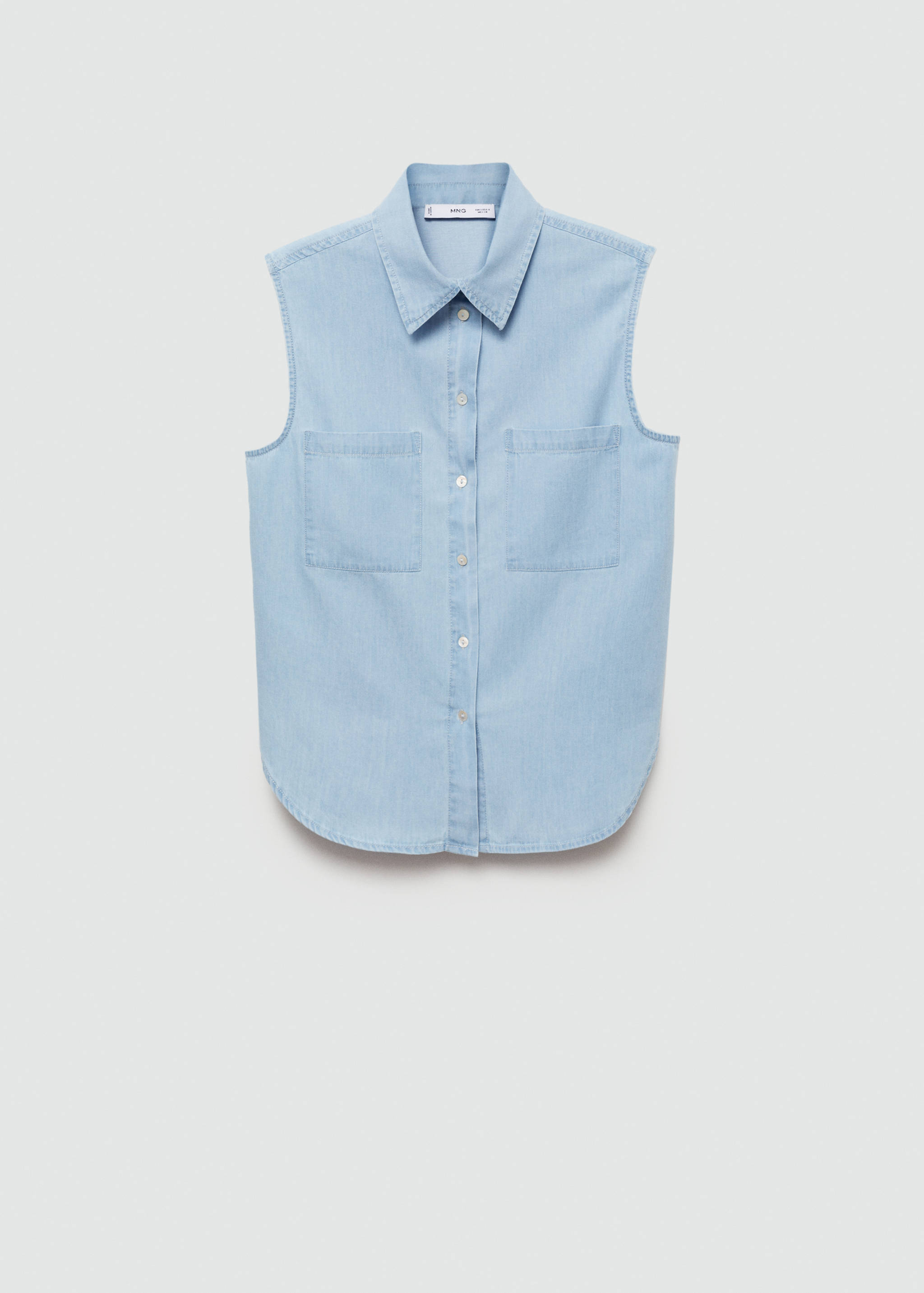 Sleeveless denim shirt - Article without model