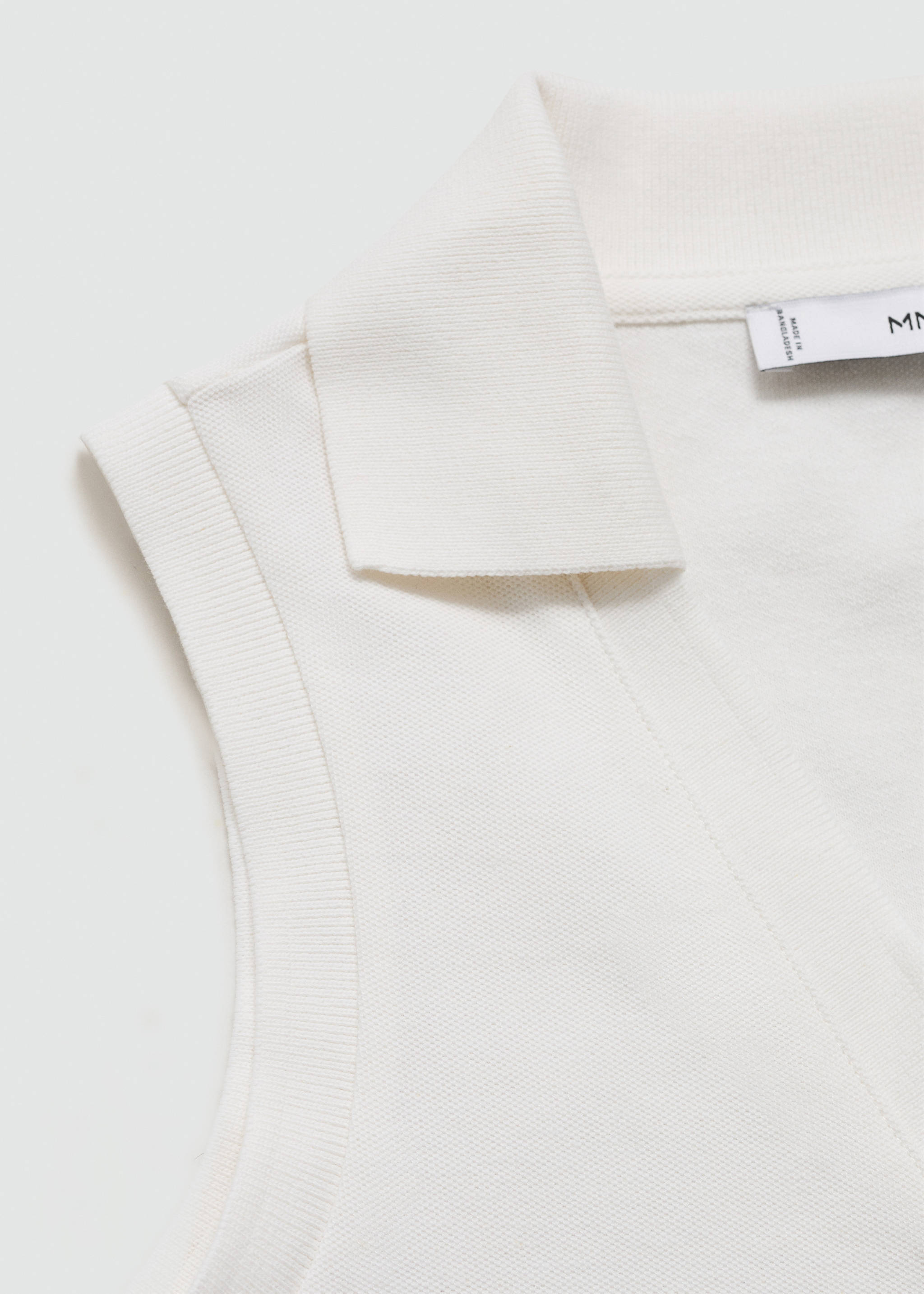 Cropped cotton polo shirt - Details of the article 8