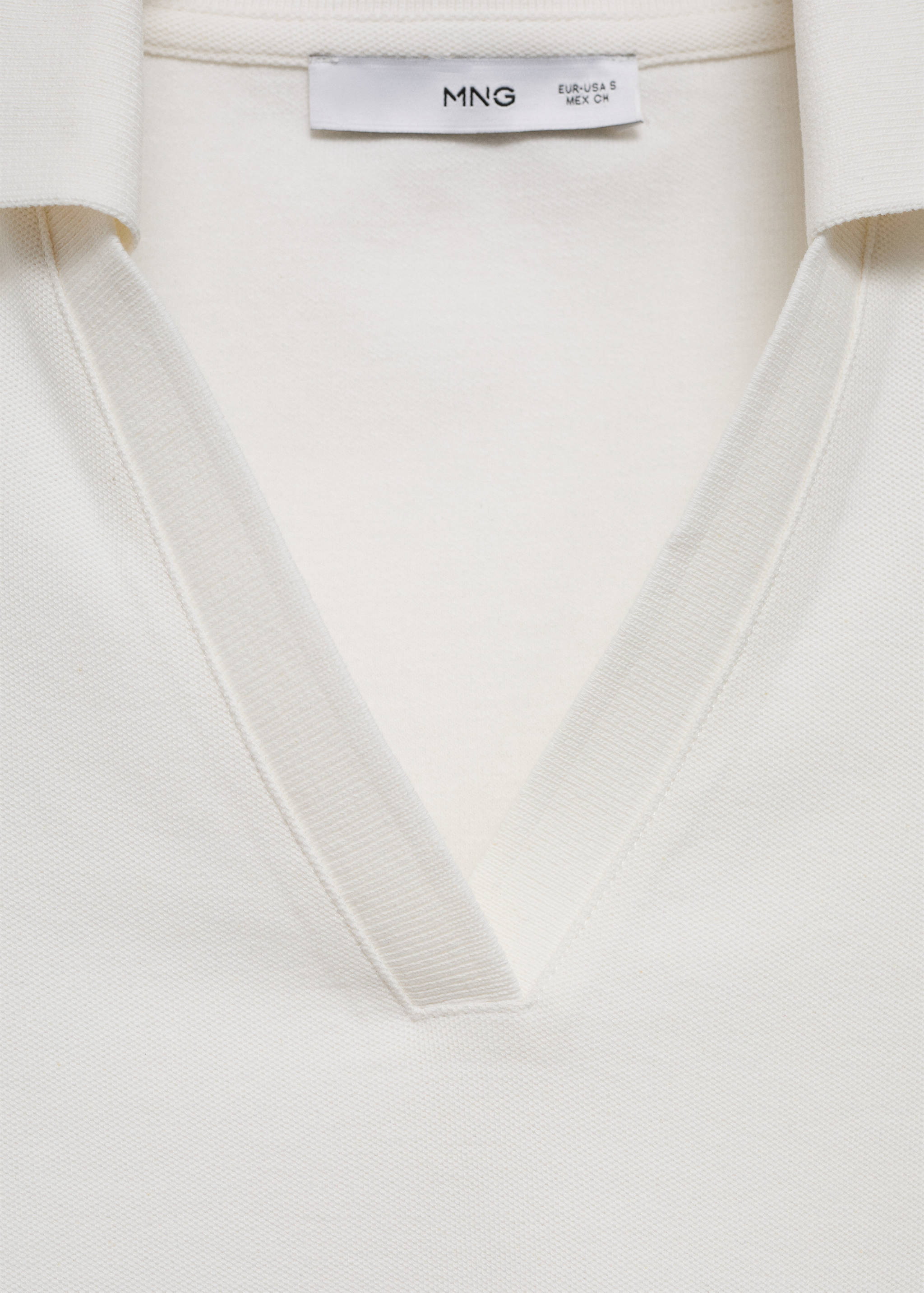 Cropped cotton polo shirt - Details of the article 0