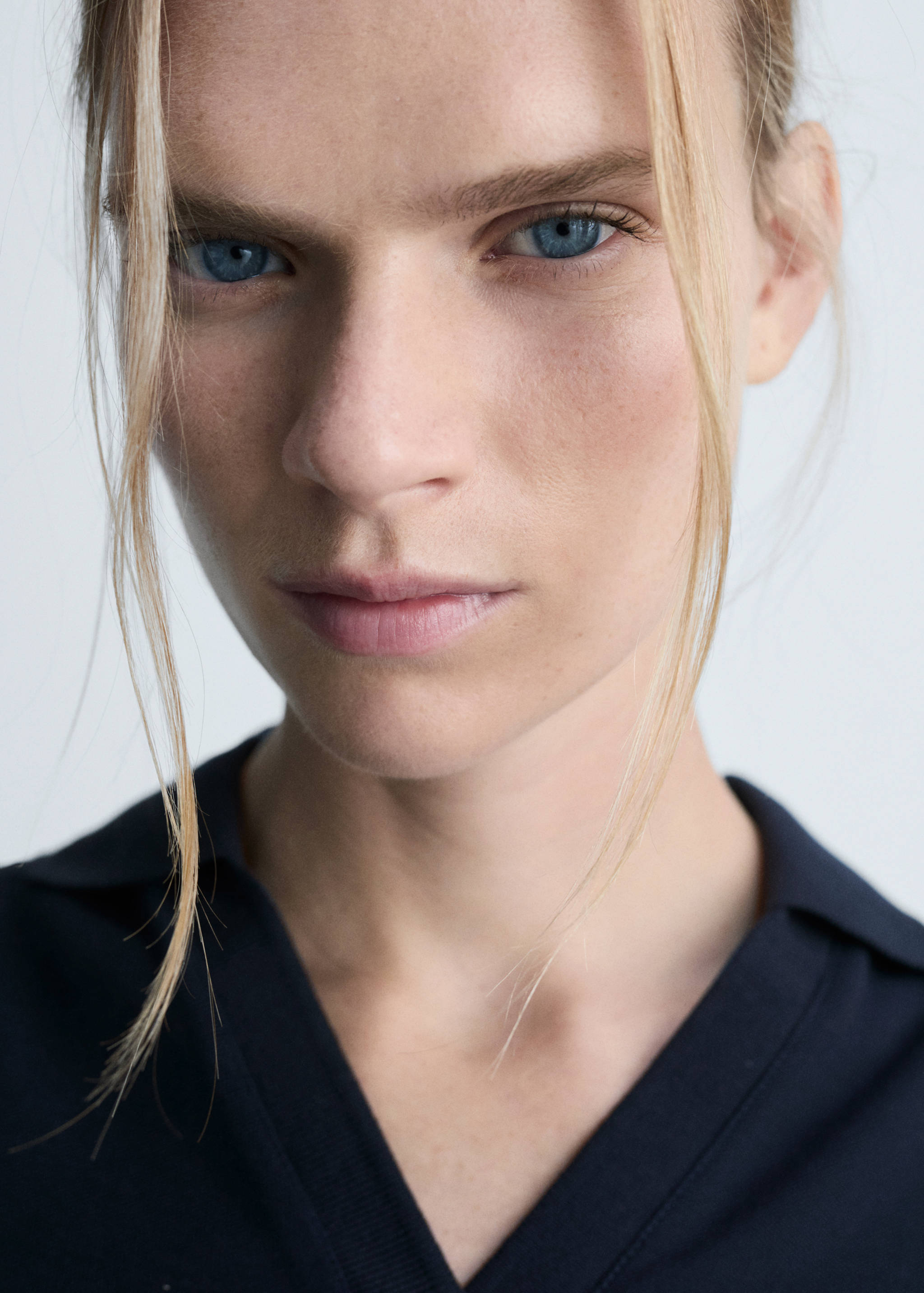 Cropped cotton polo shirt - Medium plane