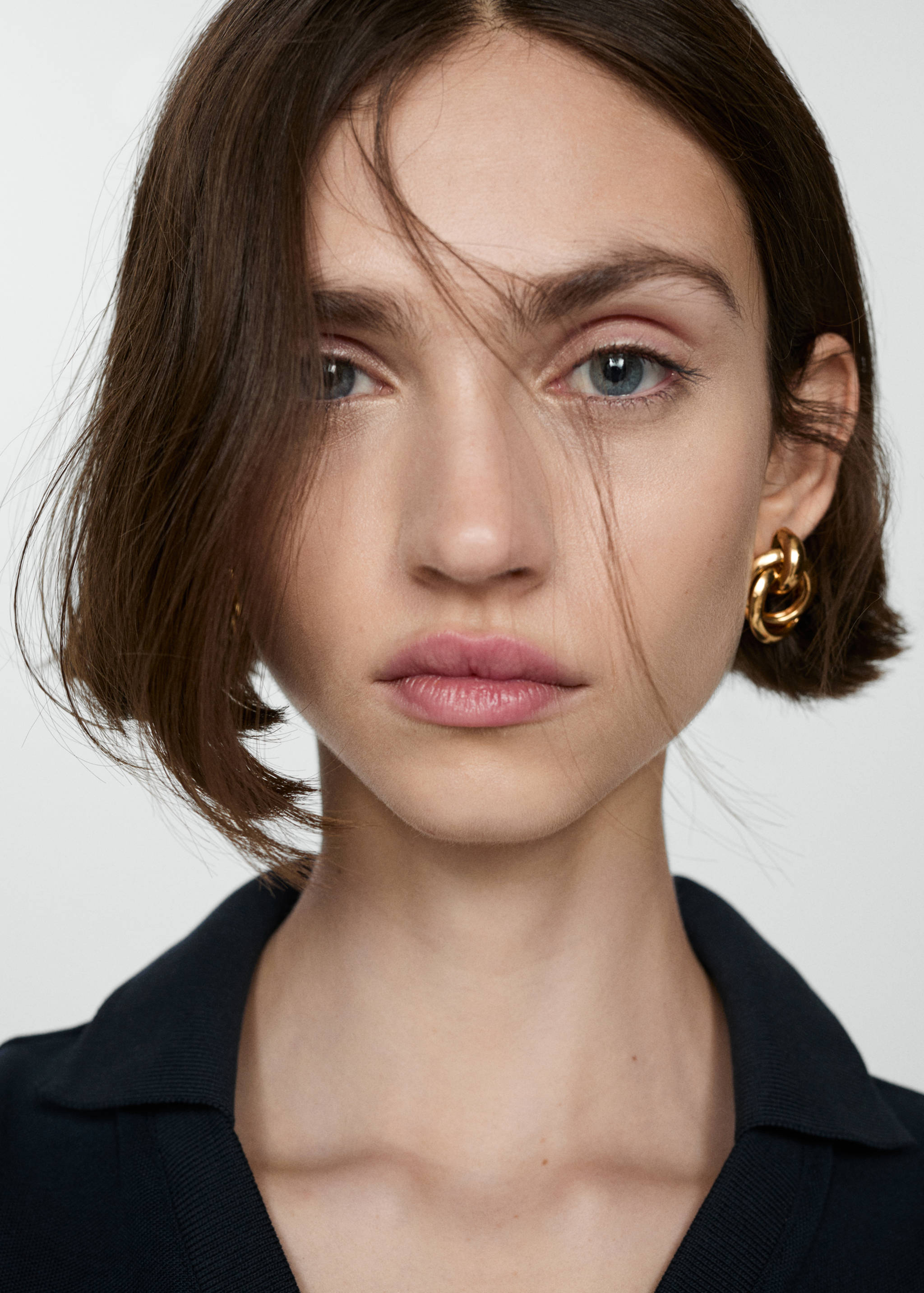 Cropped cotton polo shirt - Details of the article 1