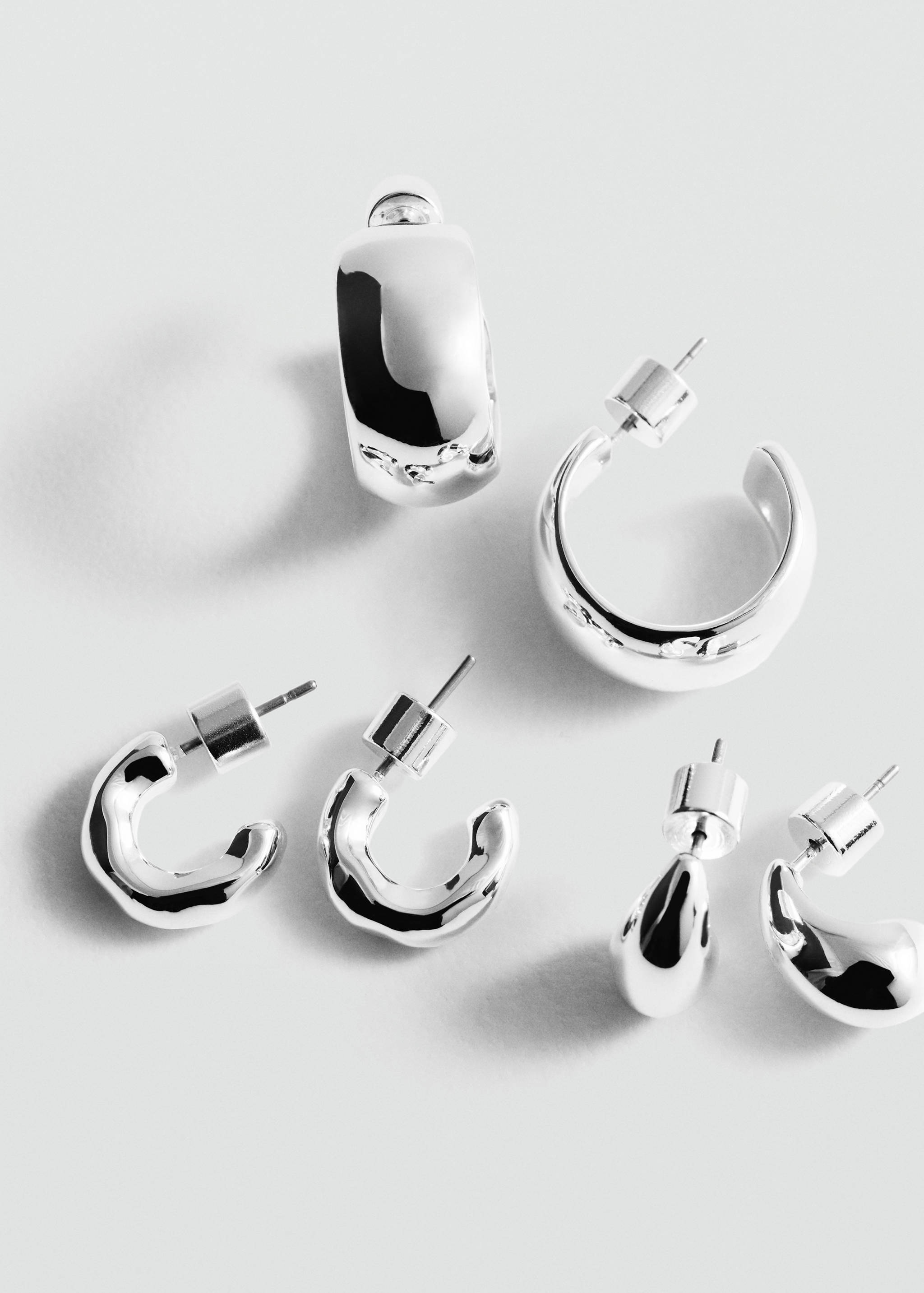 Set of hoop earrings - Medium plane