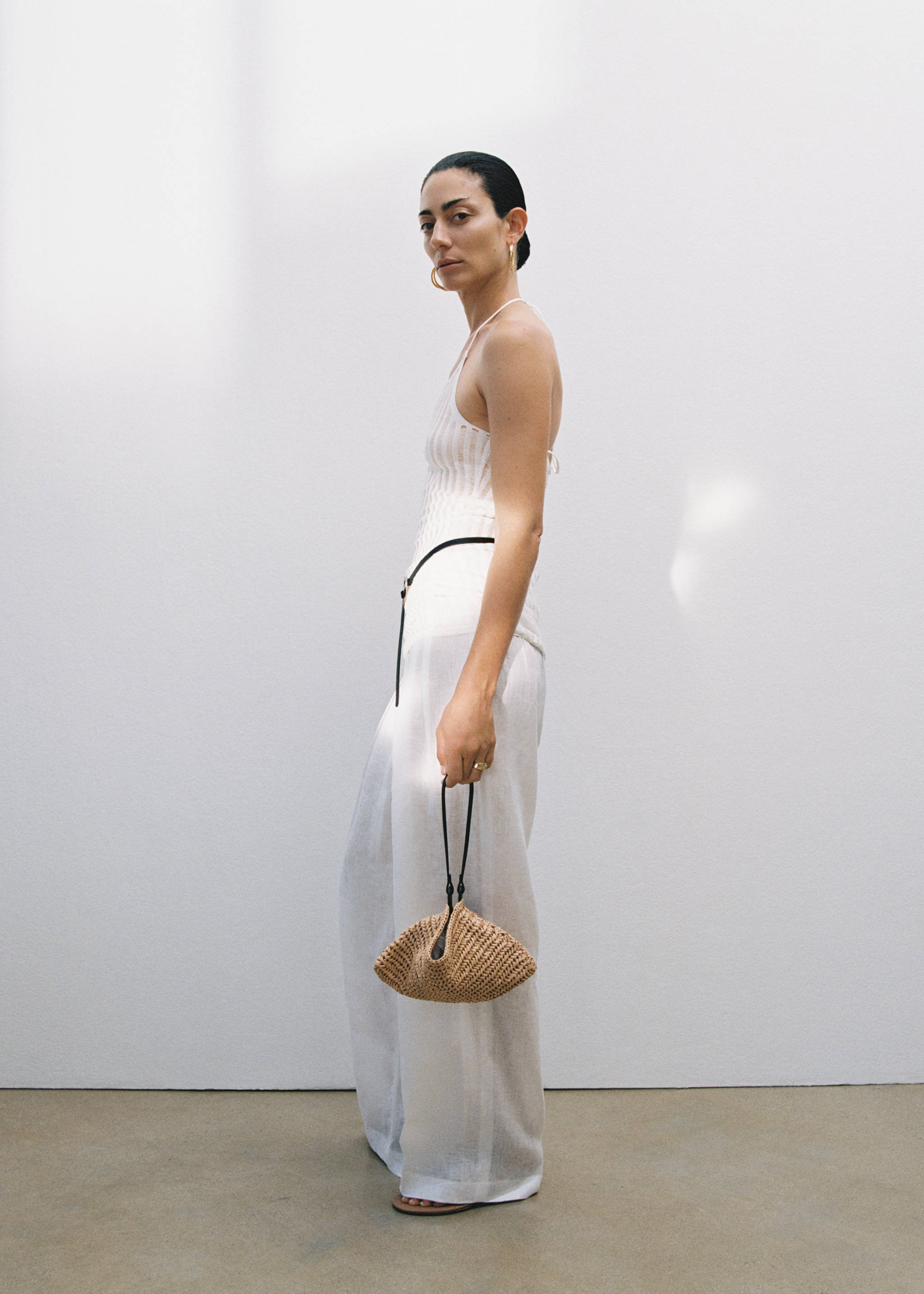 Natural fibre shoulder bag - General plane