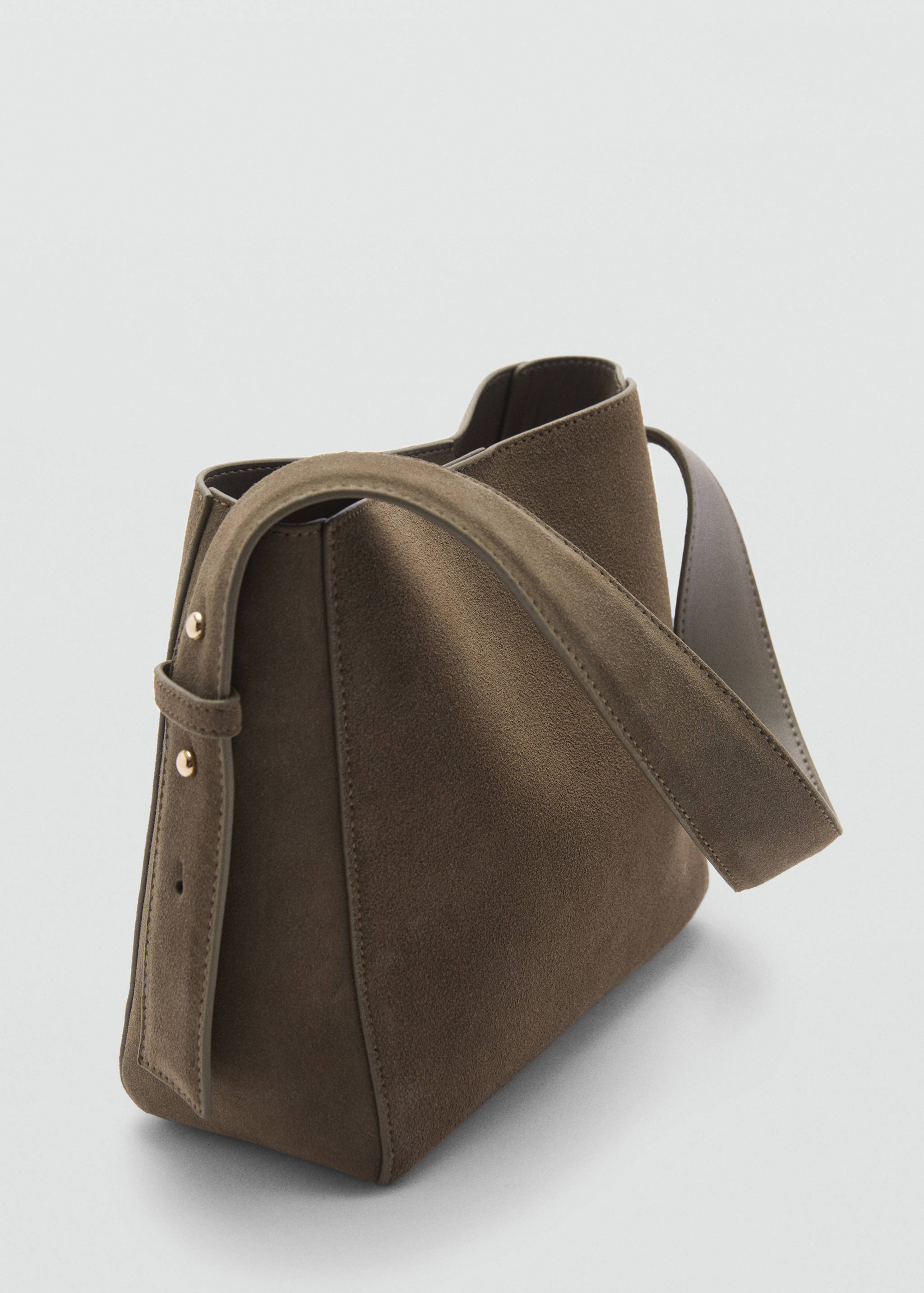 Suede shoulder bag - Medium plane