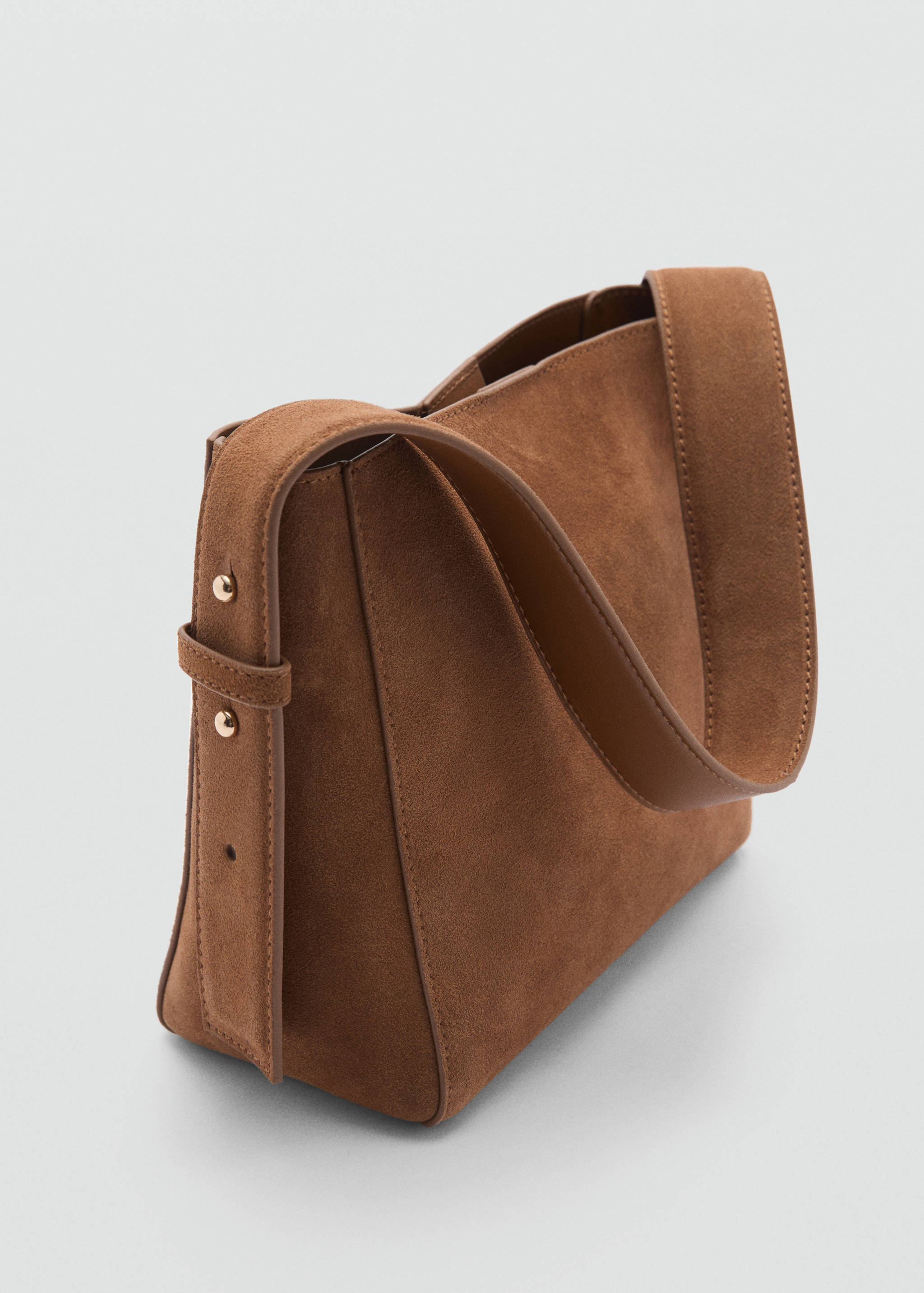 Suede shoulder bag - Medium plane