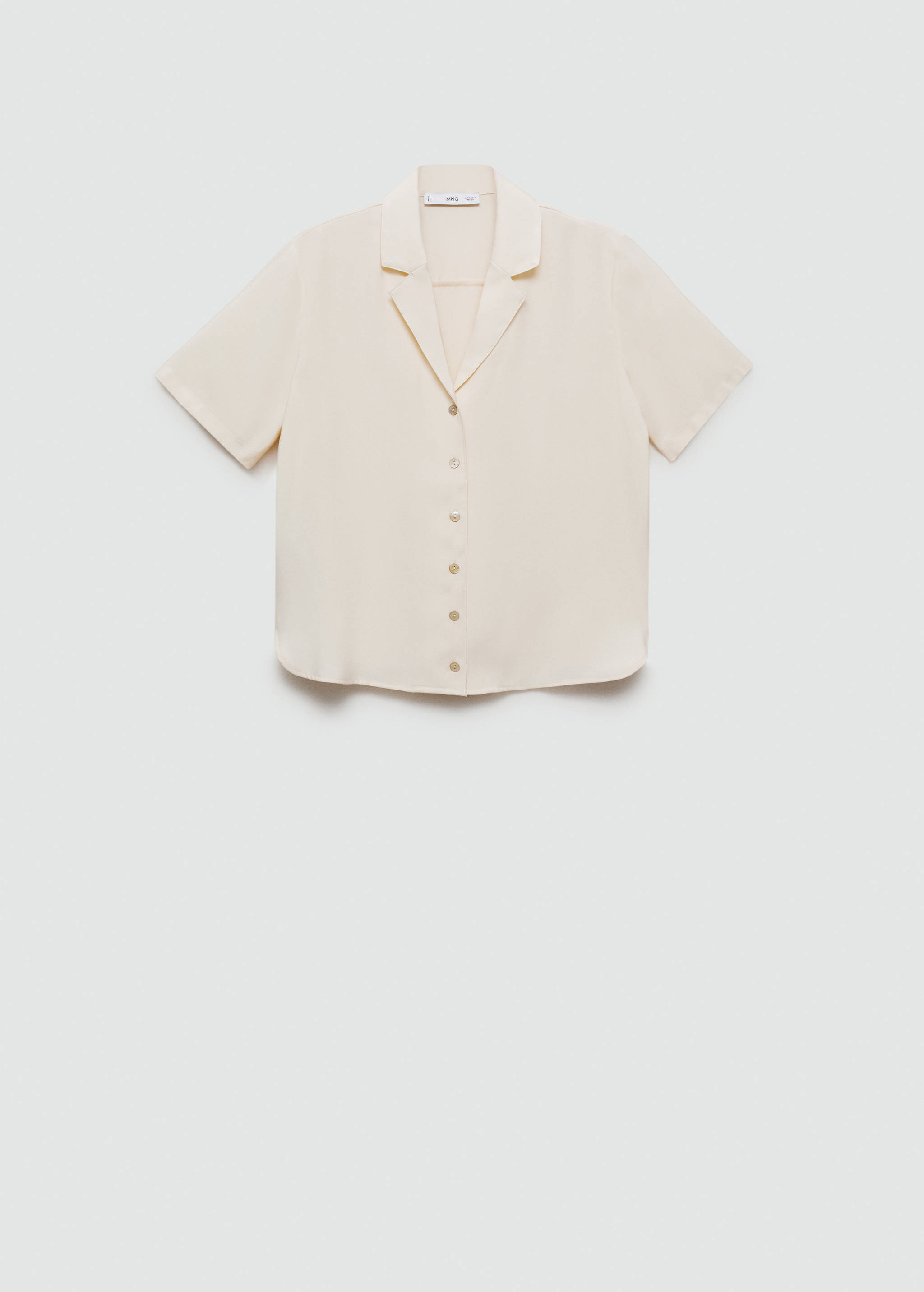 Short-sleeved satin shirt - Article without model