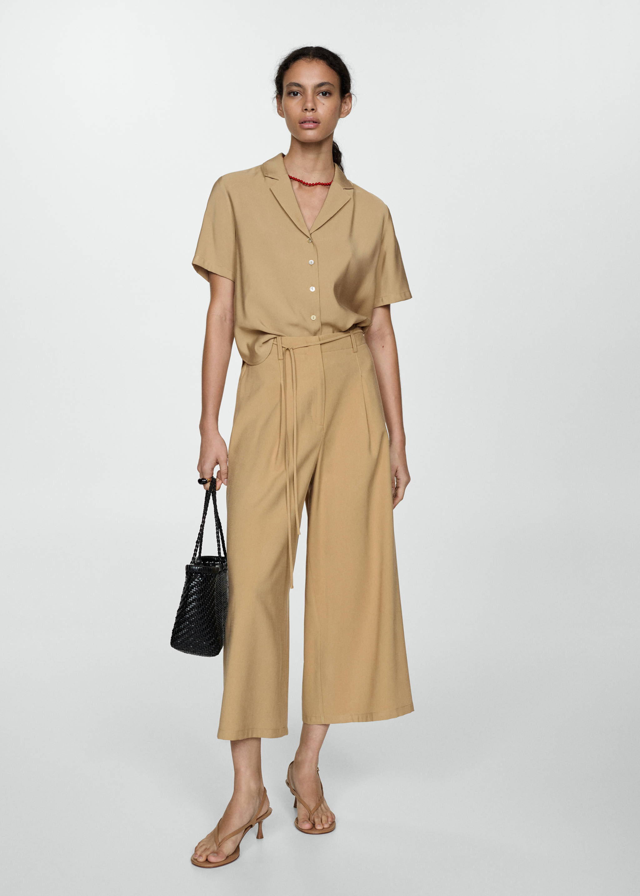 Chemise satinée manches courtes - Plan général