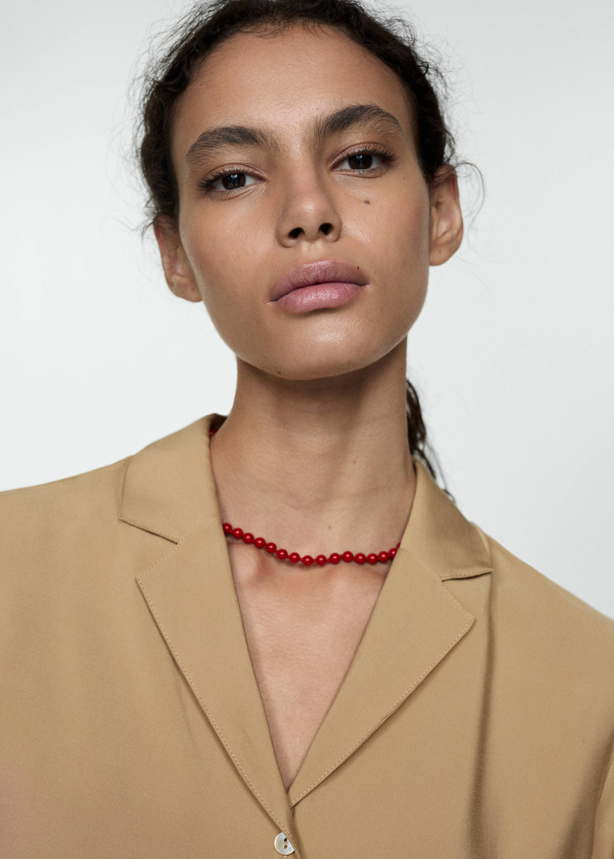 Chemise satinée manches courtes - Détail de l'article 1