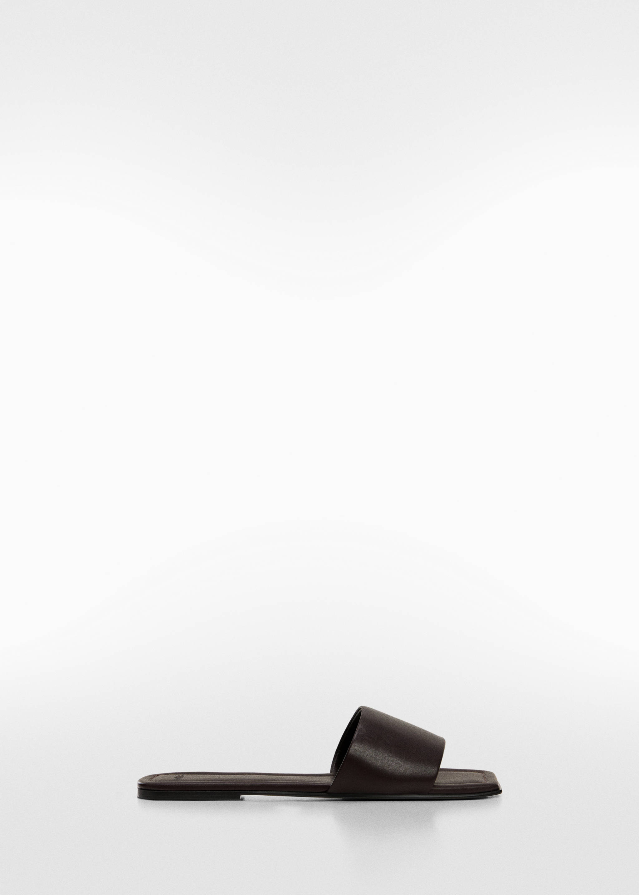 Leather sandals with a wide strap - Article without model