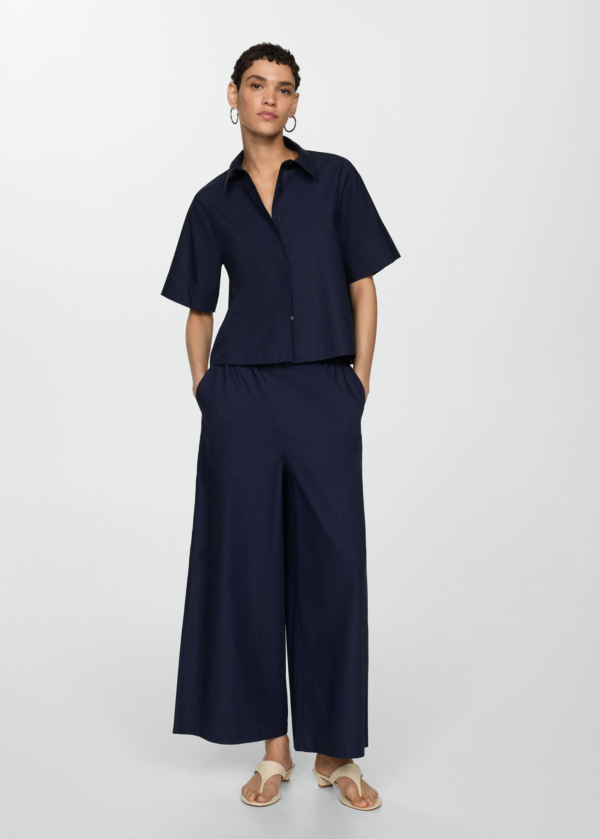 Chemise coton manches courtes - Plan général