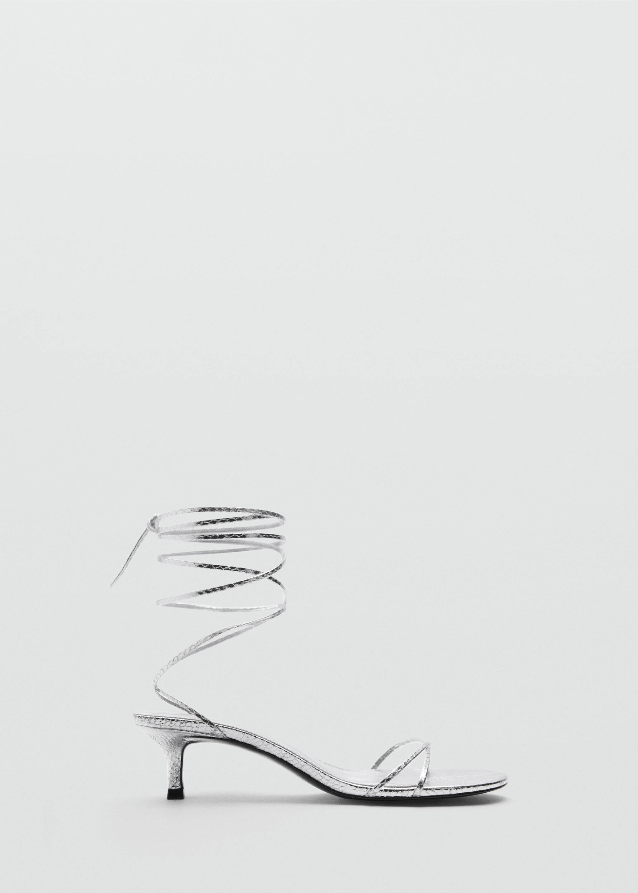 Strappy heeled sandals - Article without model, Silver. Ref: 77040287-00.